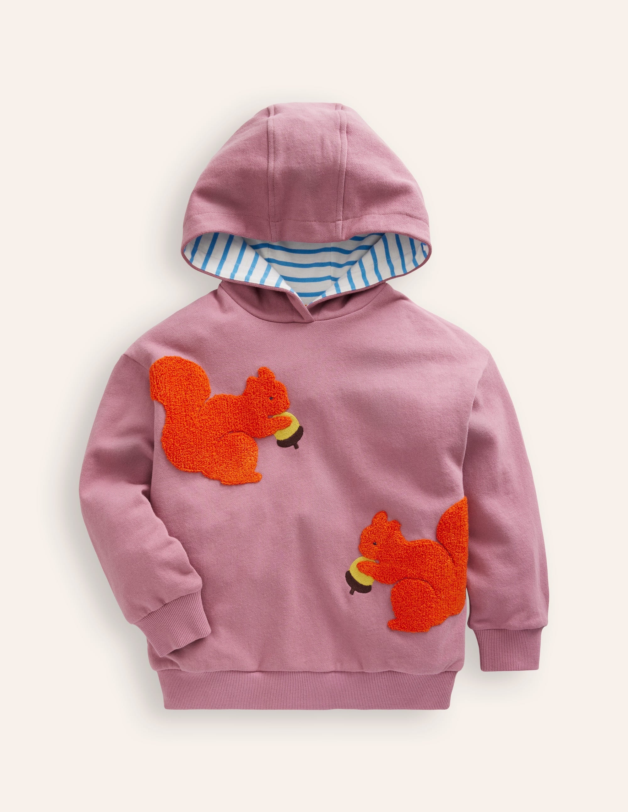 Appliqué Hoody-Soft Lavender Squirrel - Image 1