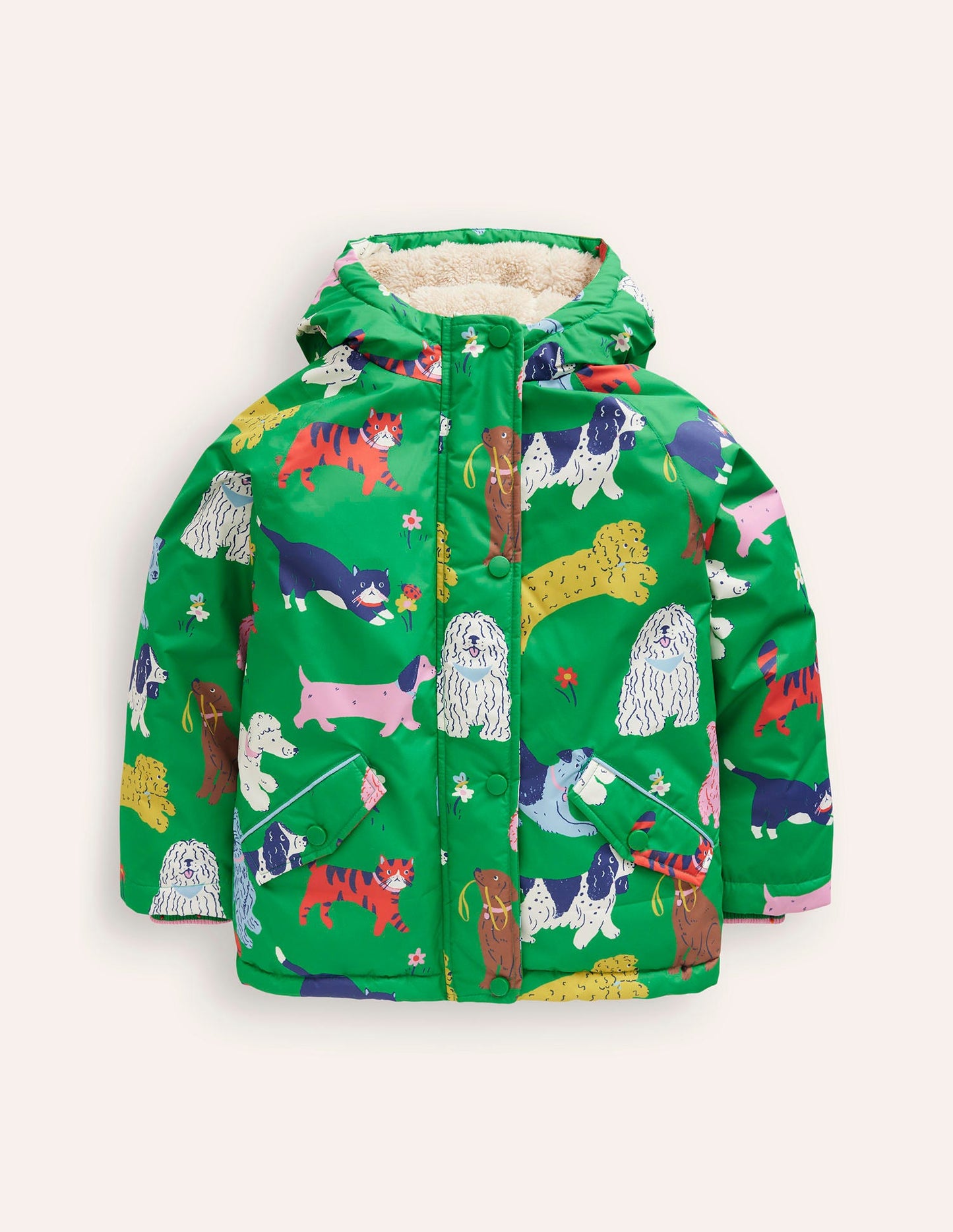 Sherpa Lined Anorak-Green Park Play Pets