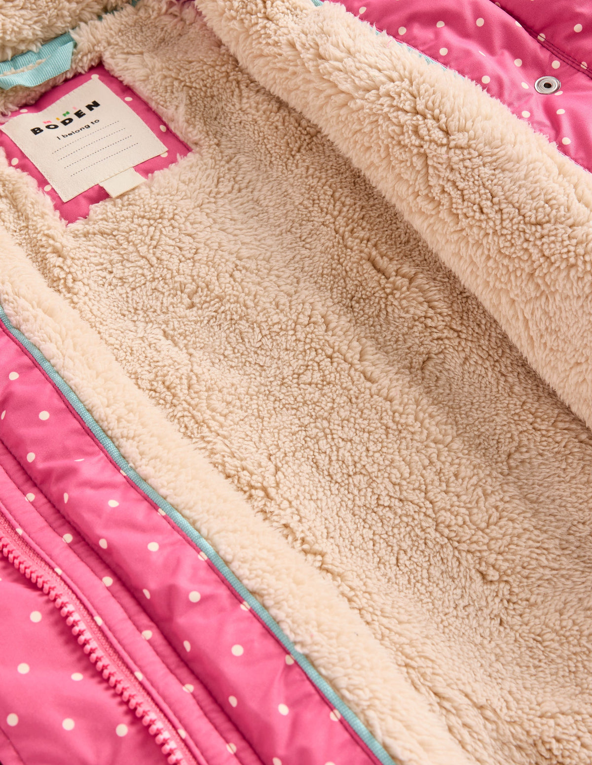 Sherpa Lined Anorak-Rose Pink Peeking Cats - Image 5