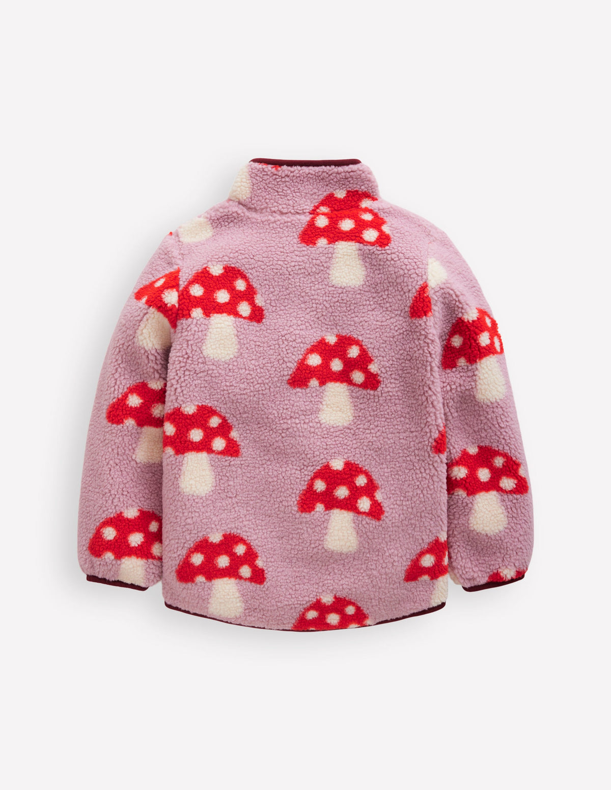 Eden Borg Zip-Through Jacket-Vintage Pink Large Toadstools-2