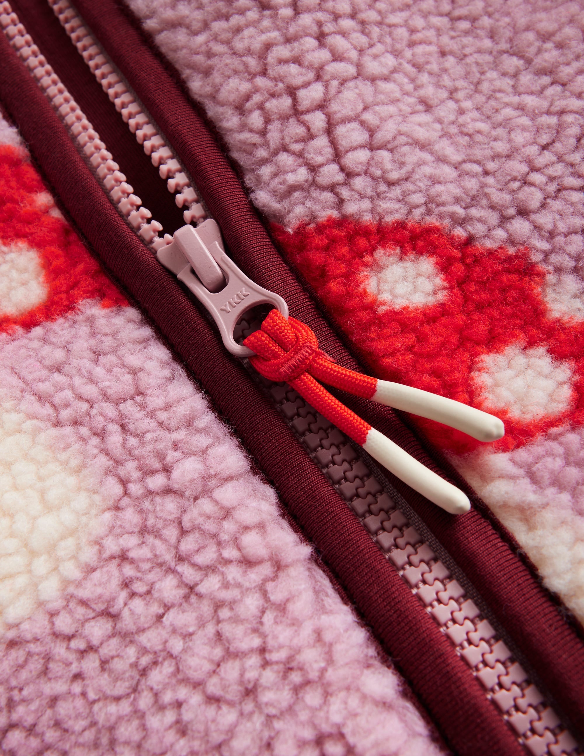 Eden Borg Zip-Through Jacket-Vintage Pink Large Toadstools - Image 3