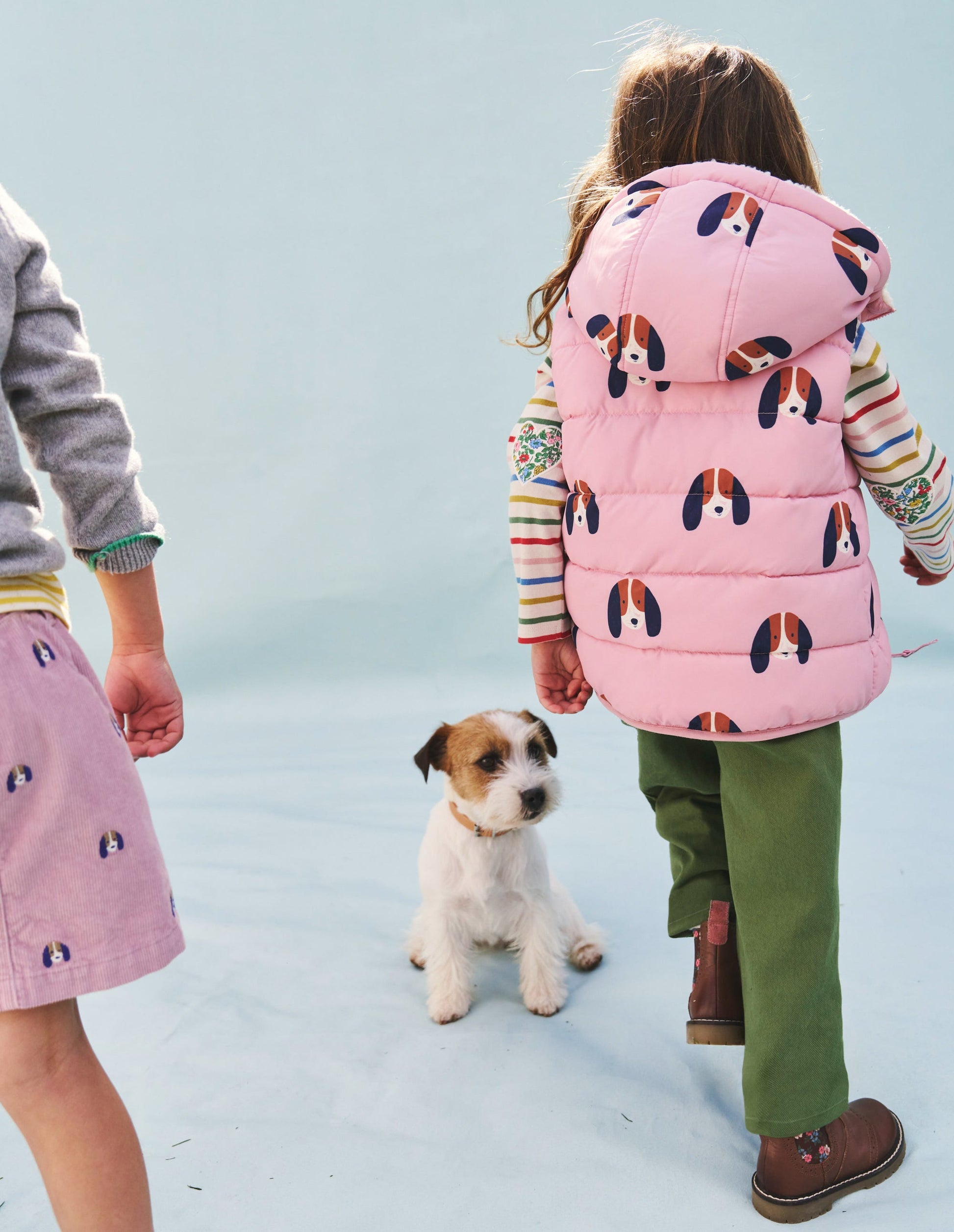 Reversible Borg Gilet-Vintage Pink Pups-9