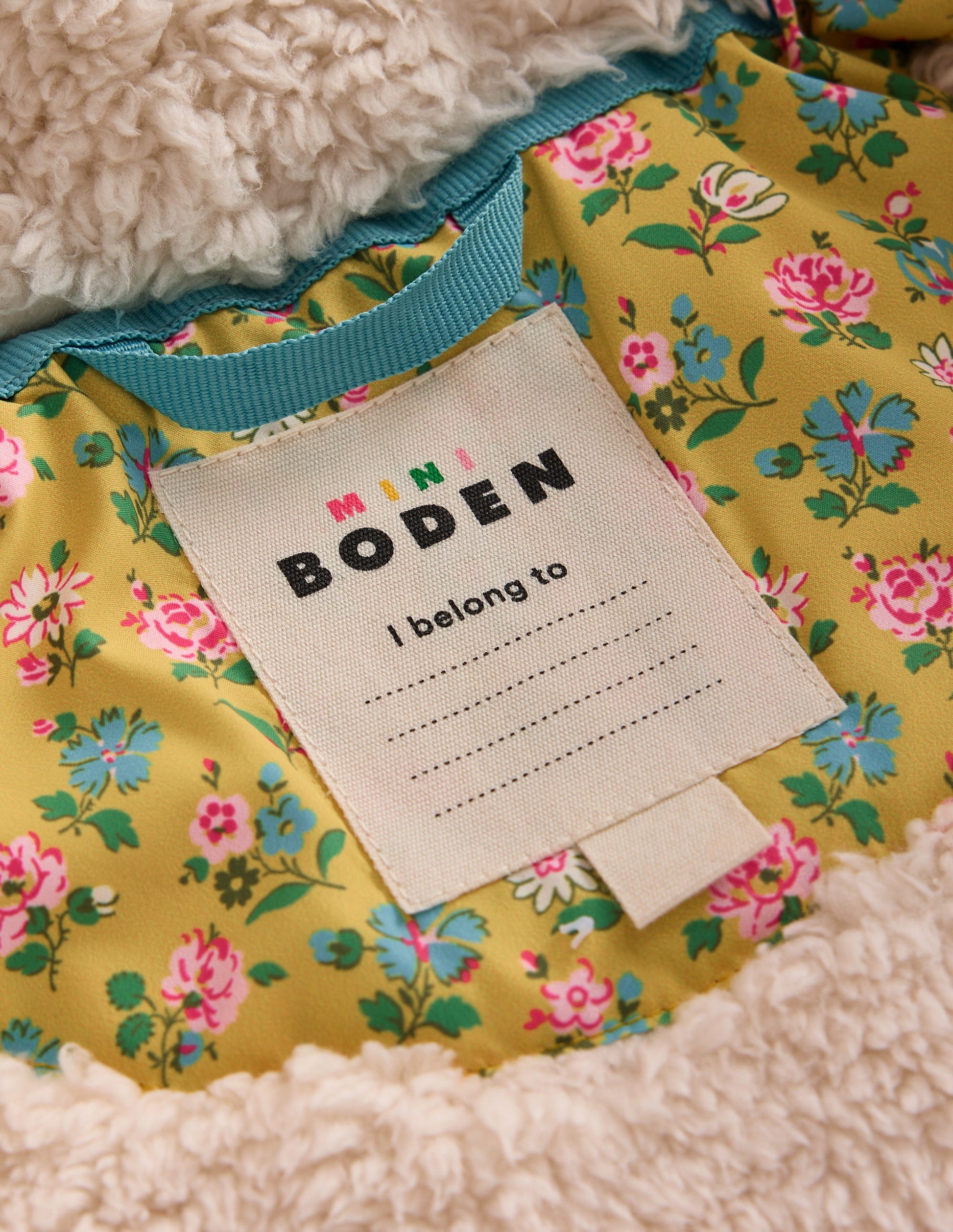 Pretty Quilted Coat-Canary Yellow Tiny Floral-4