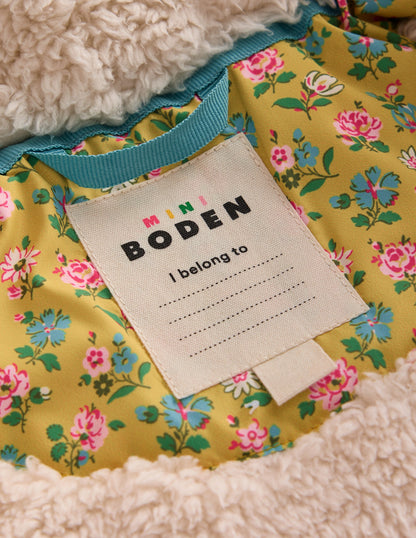 Pretty Quilted Coat-Canary Yellow Tiny Floral-4