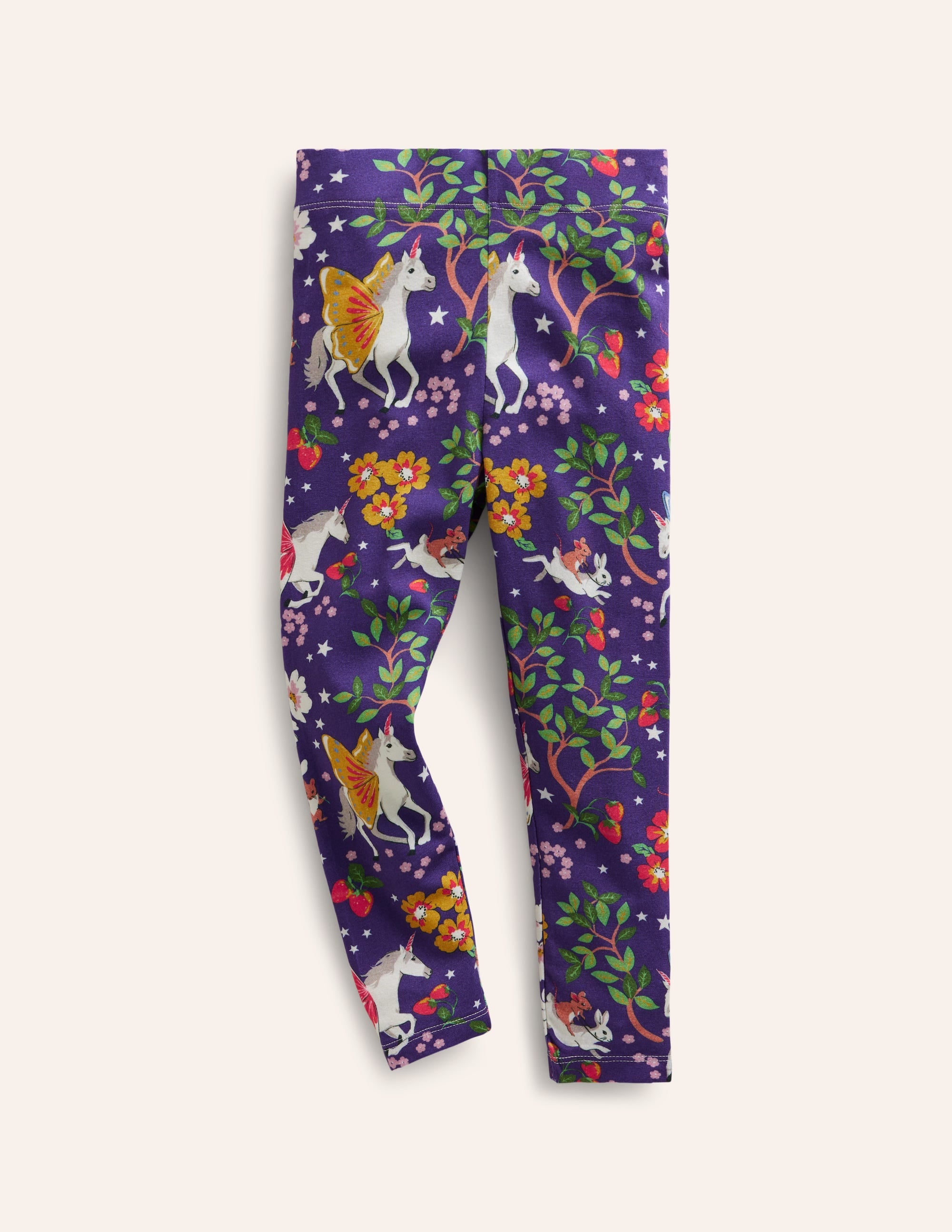 Everyday Fun Leggings-Blue Enchanted Unicorn - Image 1