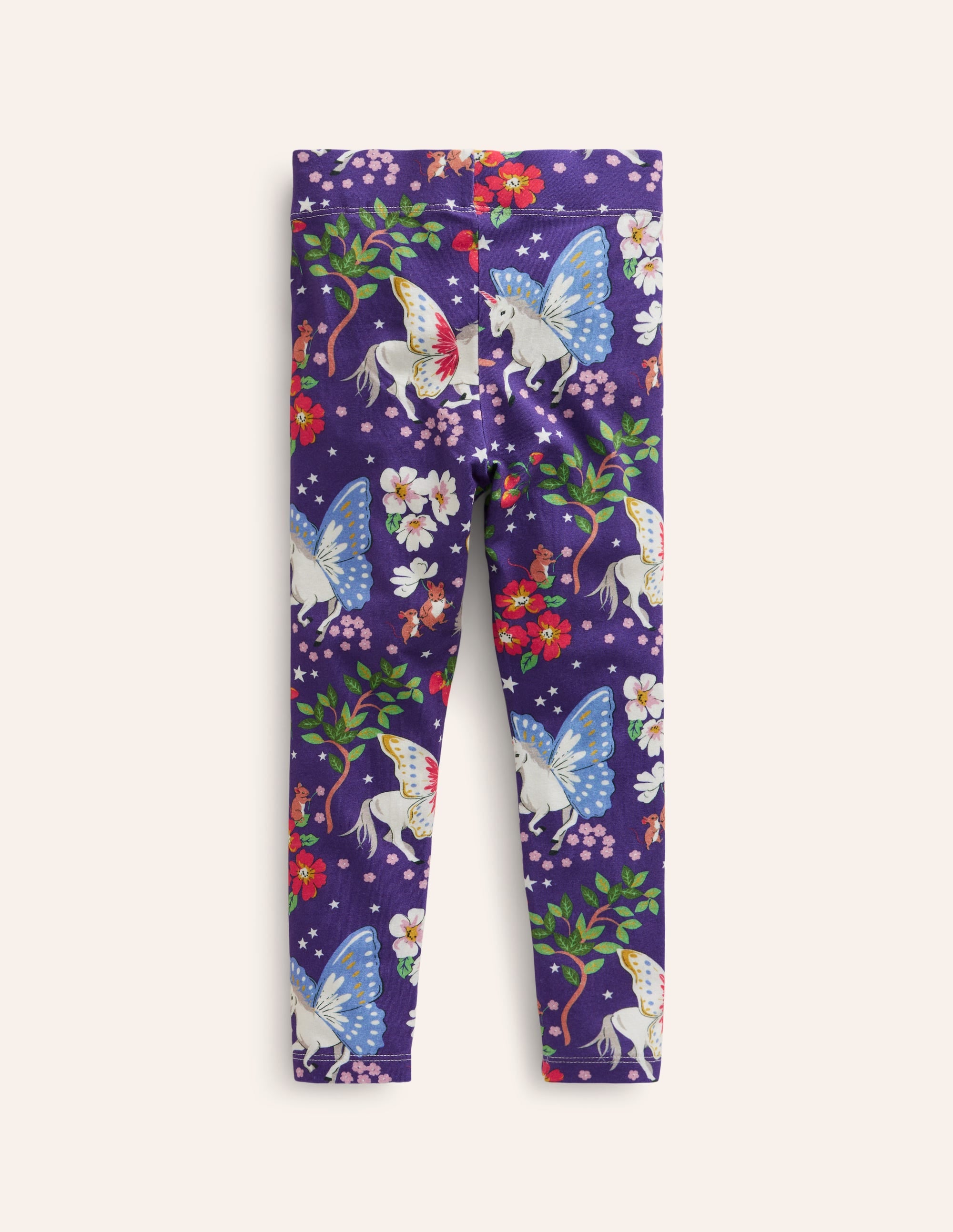 Everyday Fun Leggings-Blue Enchanted Unicorn - Image 2