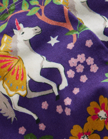 Fun Leggings-Blue Enchanted Unicorn