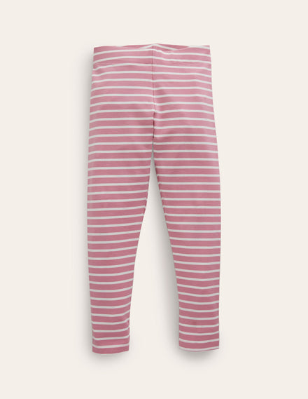 Fun Leggings-Formica Pink/Ivory Stripe