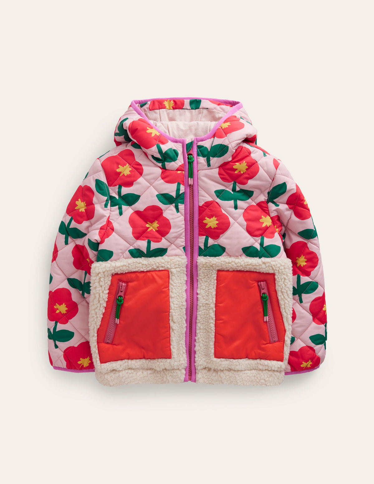 Annabelle Borg Mix Jacket-Vintage Pink Cut Out Flower - Image 1