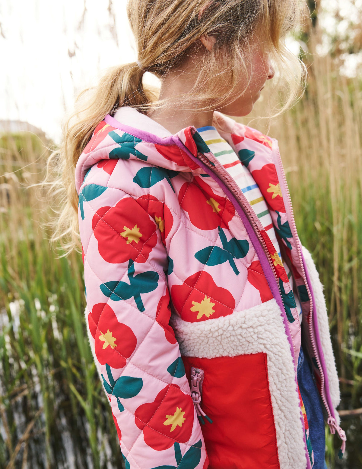 Annabelle Borg Mix Jacket-Vintage Pink Cut Out Flower - Image 2