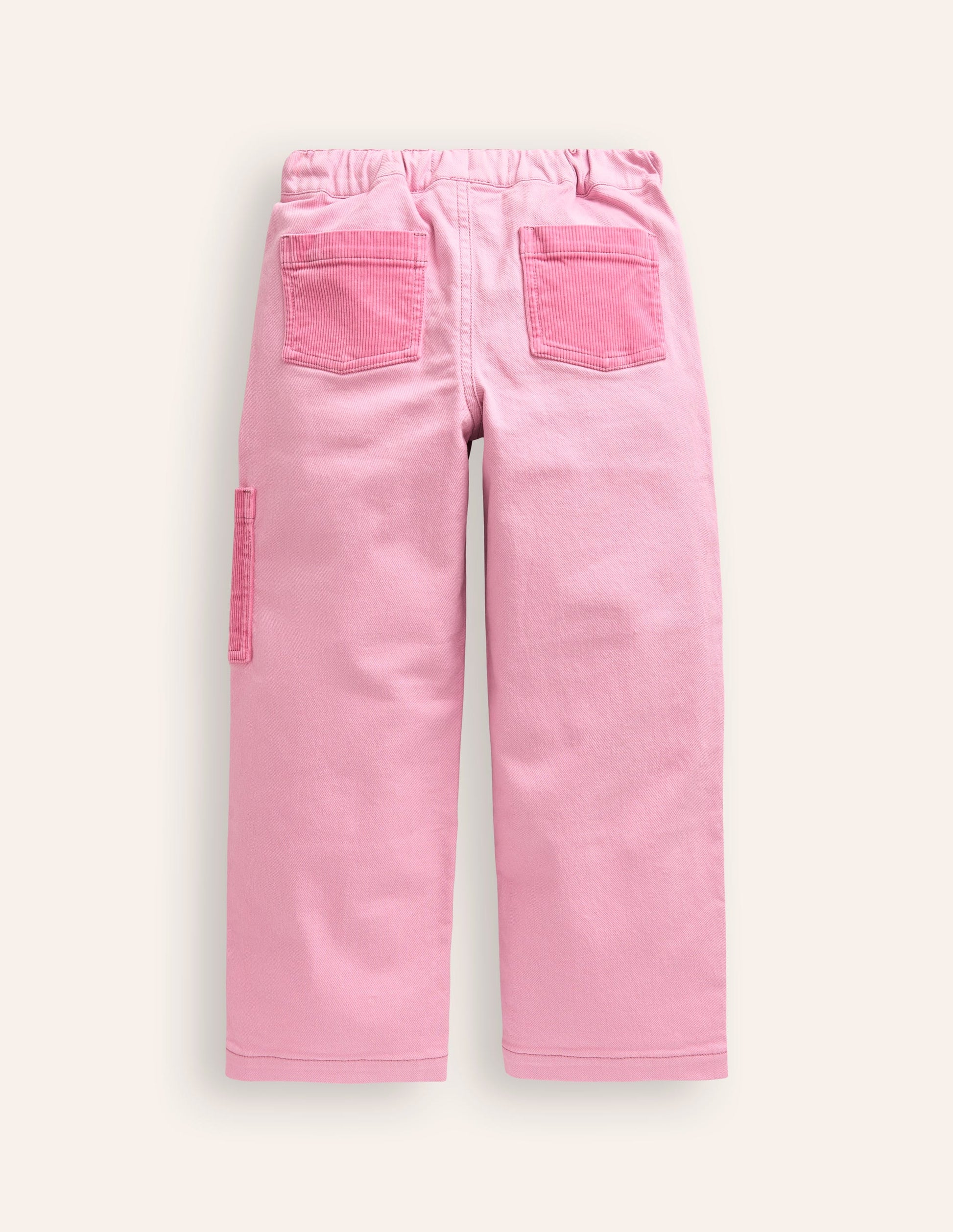 Cord Pocket Pull On Pants-Mauve Mist Pink-2