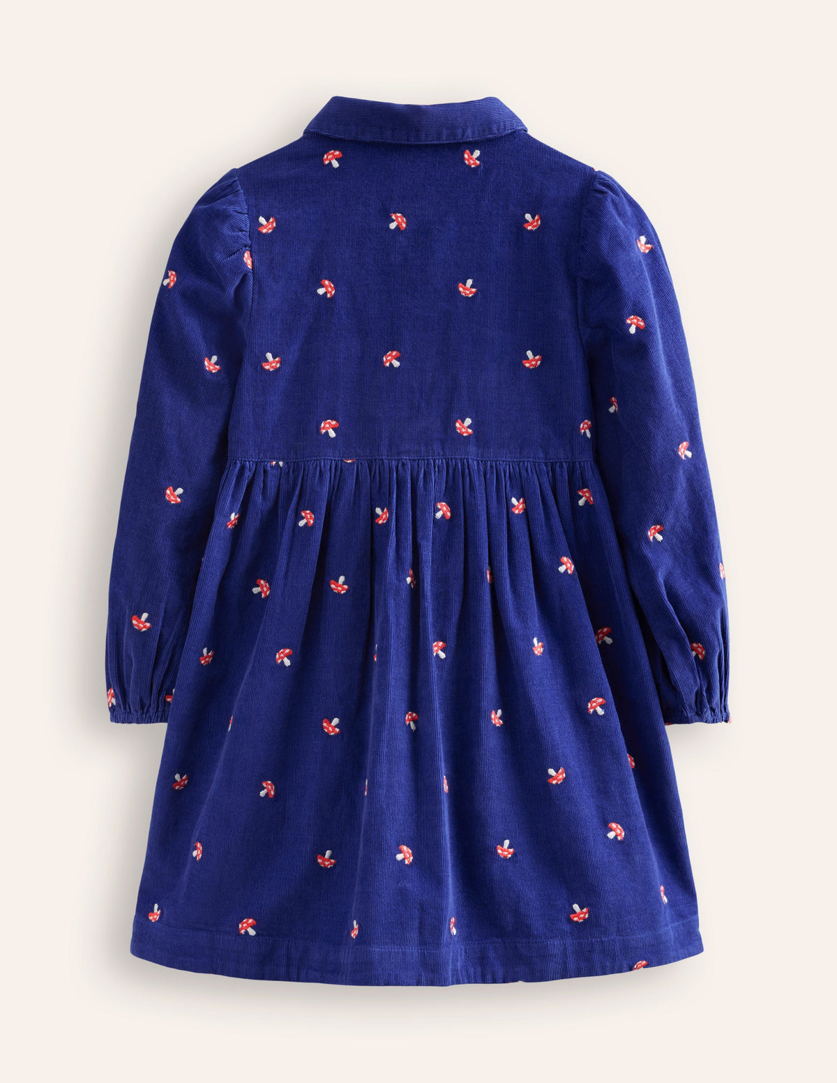 Aubrey Puff Sleeve Shirt Dress-Sapphire Toadstool Embroidery - Image 2