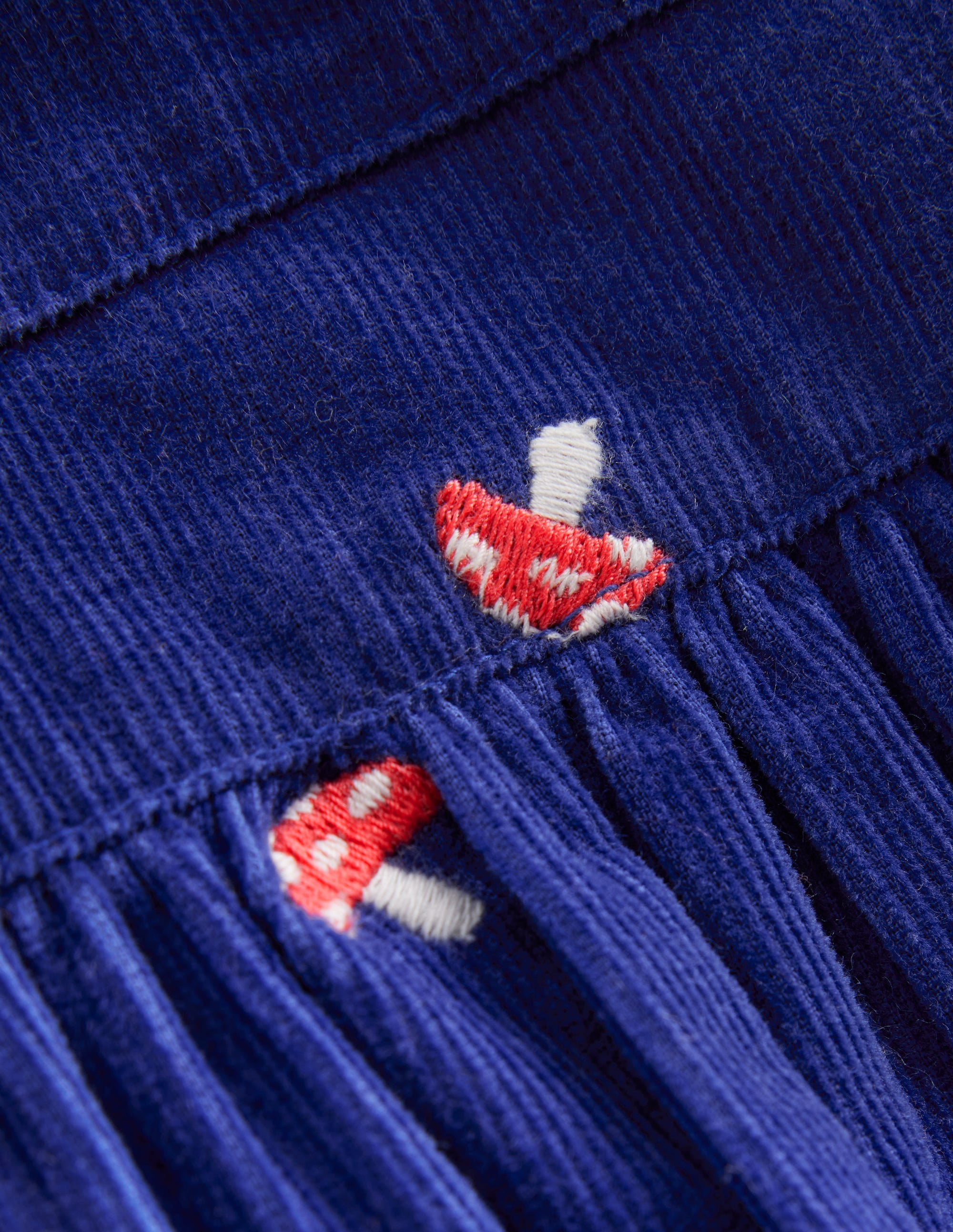 Aubrey Puff Sleeve Shirt Dress-Sapphire Toadstool Embroidery - Image 3