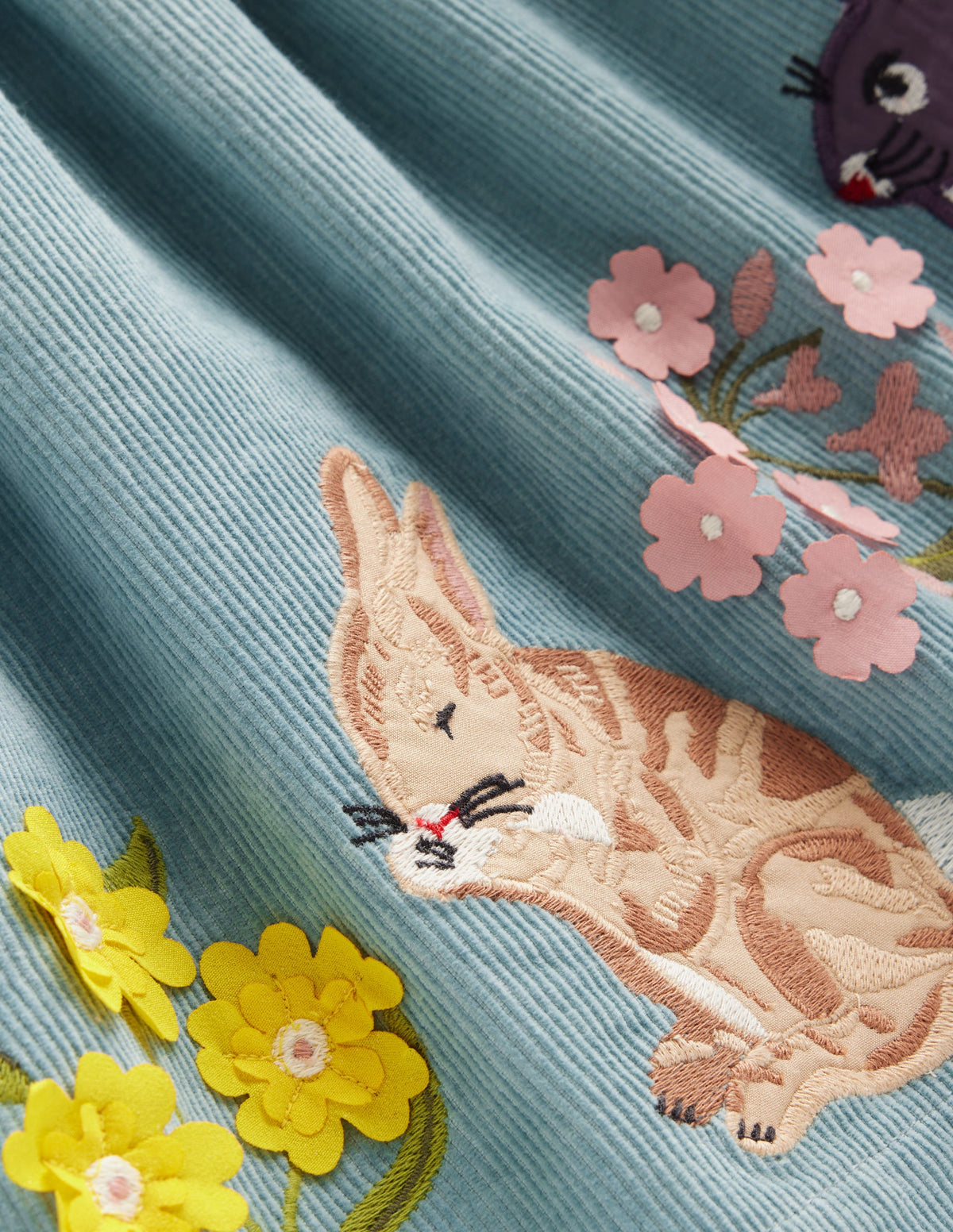 Lucilla Pinafore Dress-Vintage Blue Bunnies-3