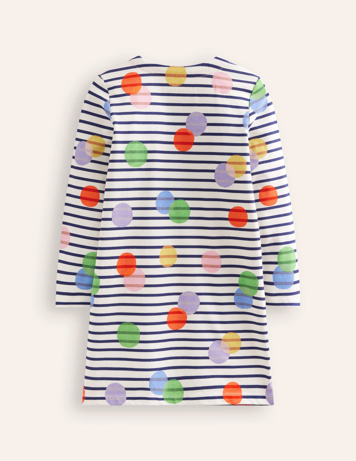 Fun Breton Dress-Multi Spot Stripe - Image 2