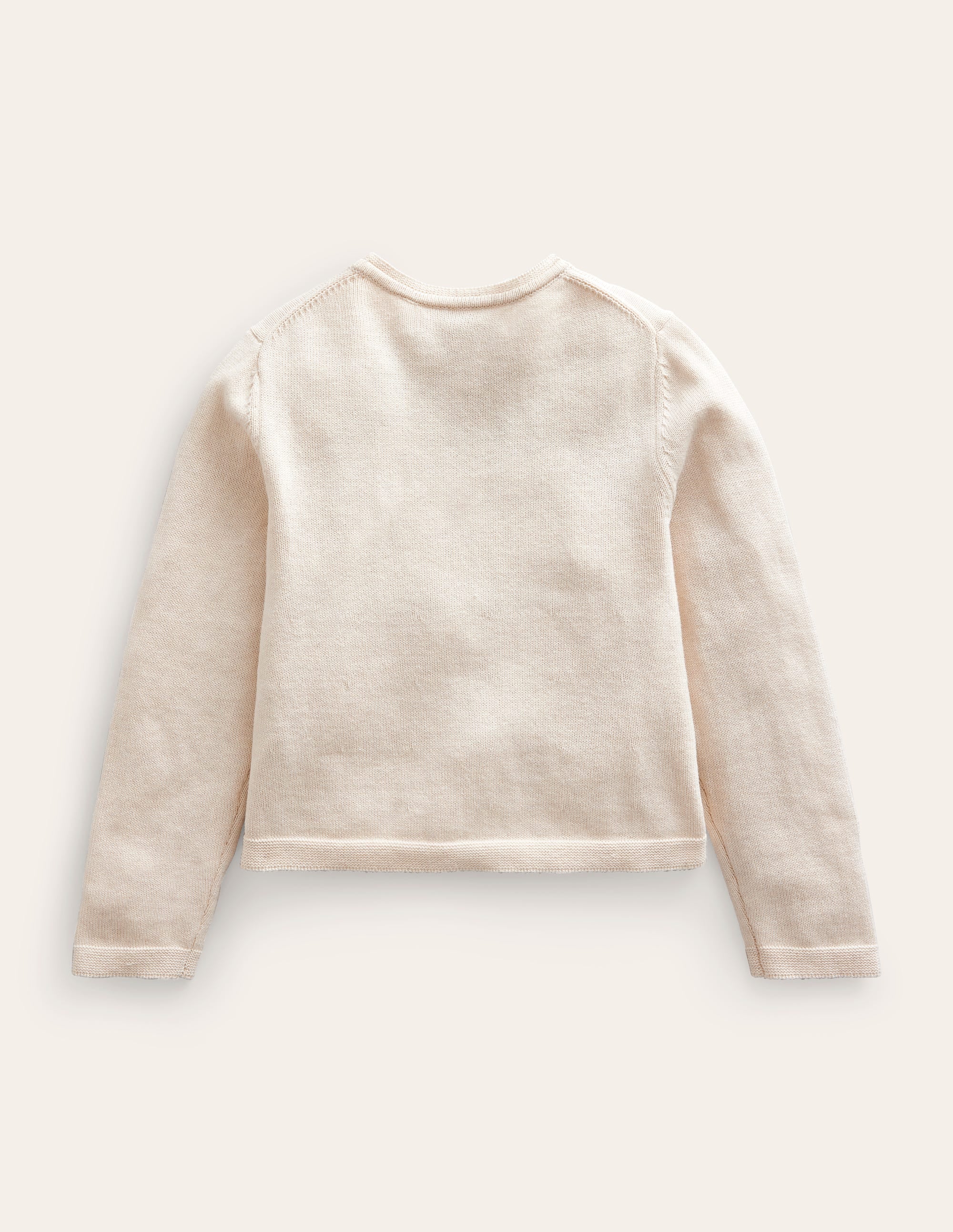 Pointelle Cotton Cardigan-Ecru - Image 2