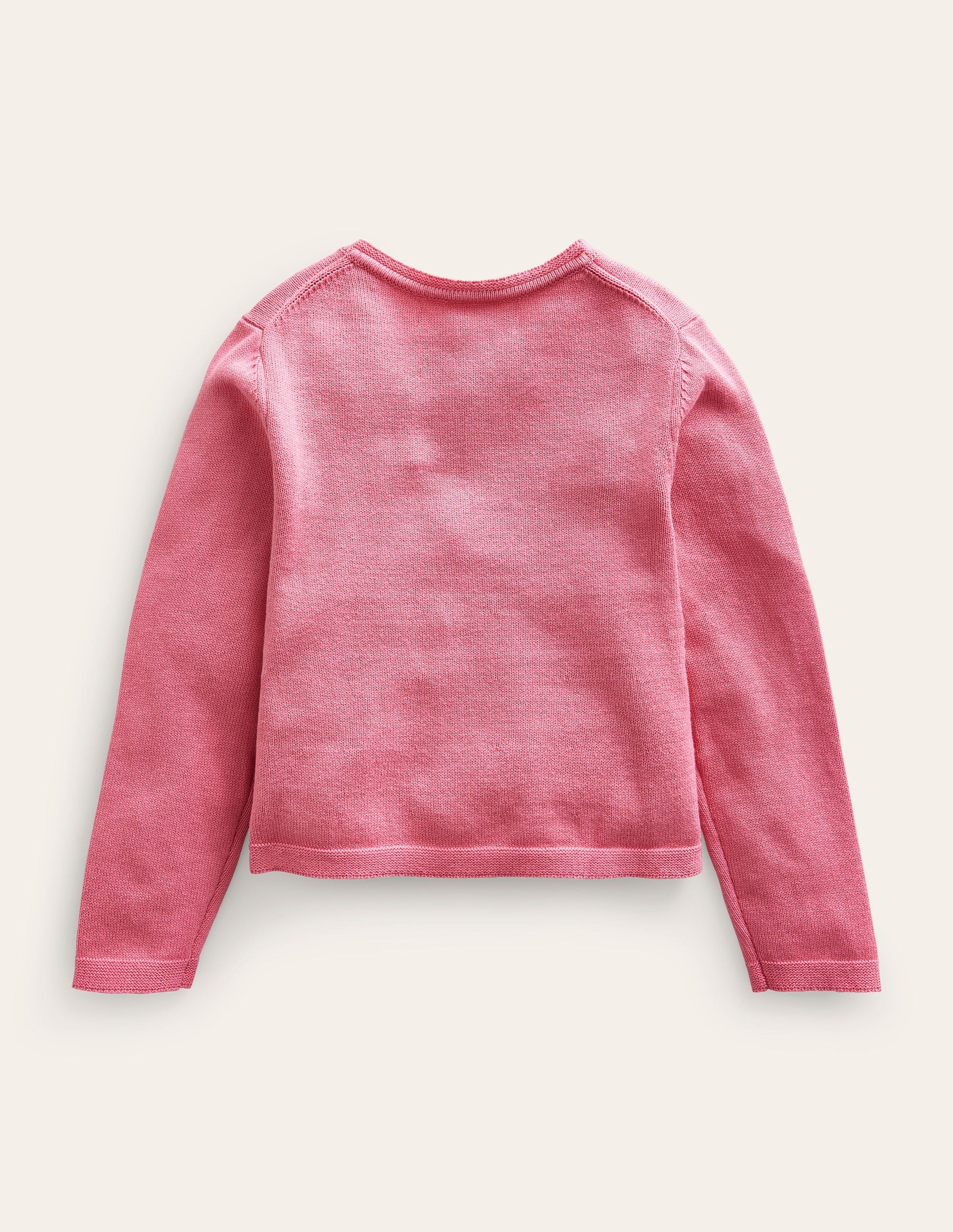Pointelle Cotton Cardigan-Formica Pink-2