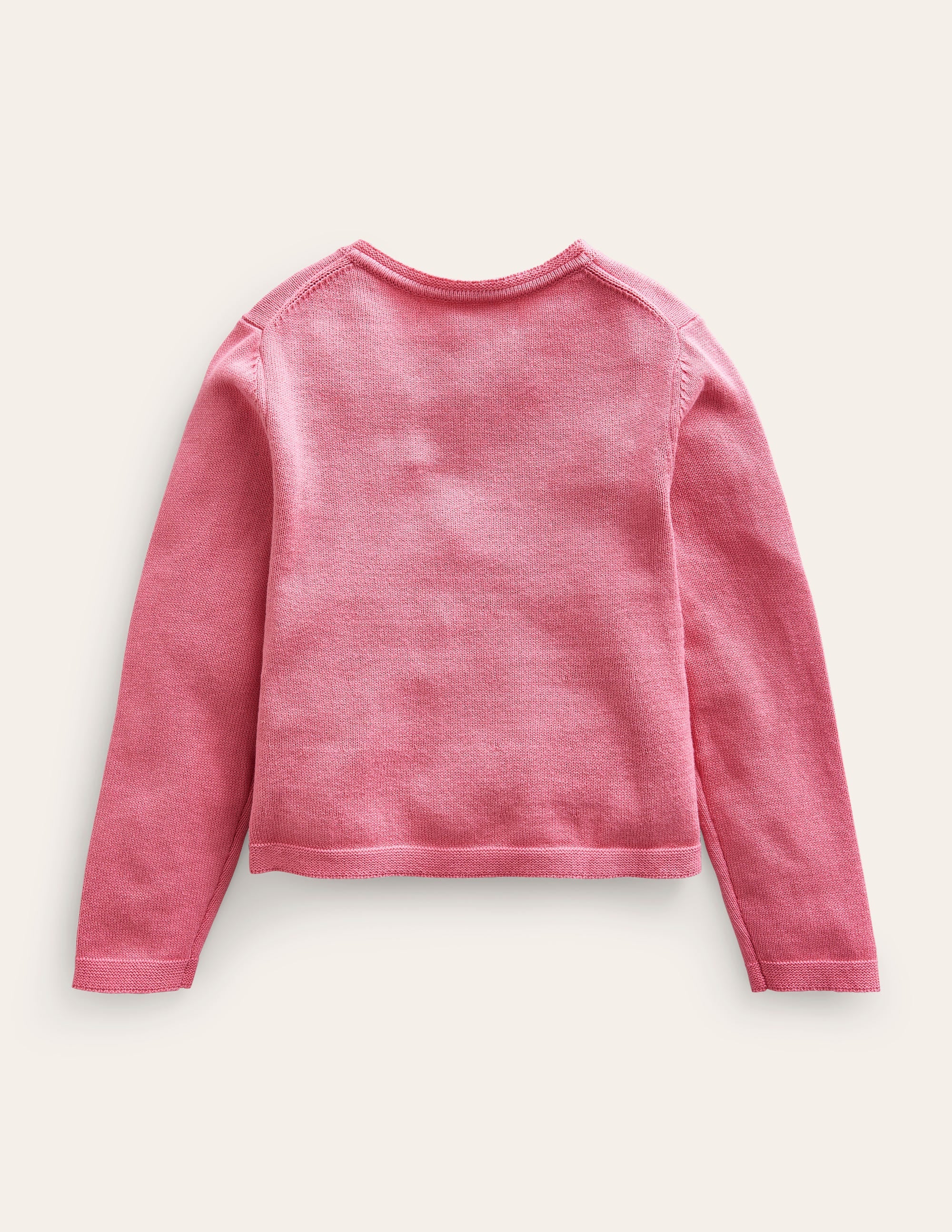 Pointelle Cotton Cardigan-Formica Pink - Image 2