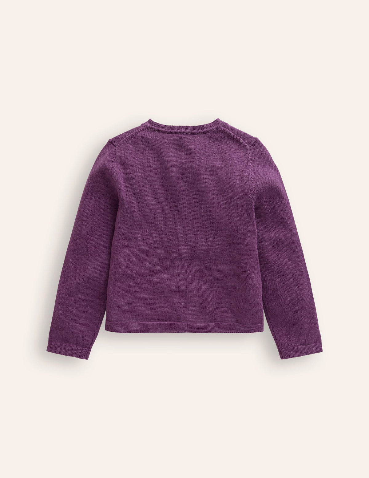 Pointelle Cotton Cardigan-Purple Berry Smoothie - Image 2