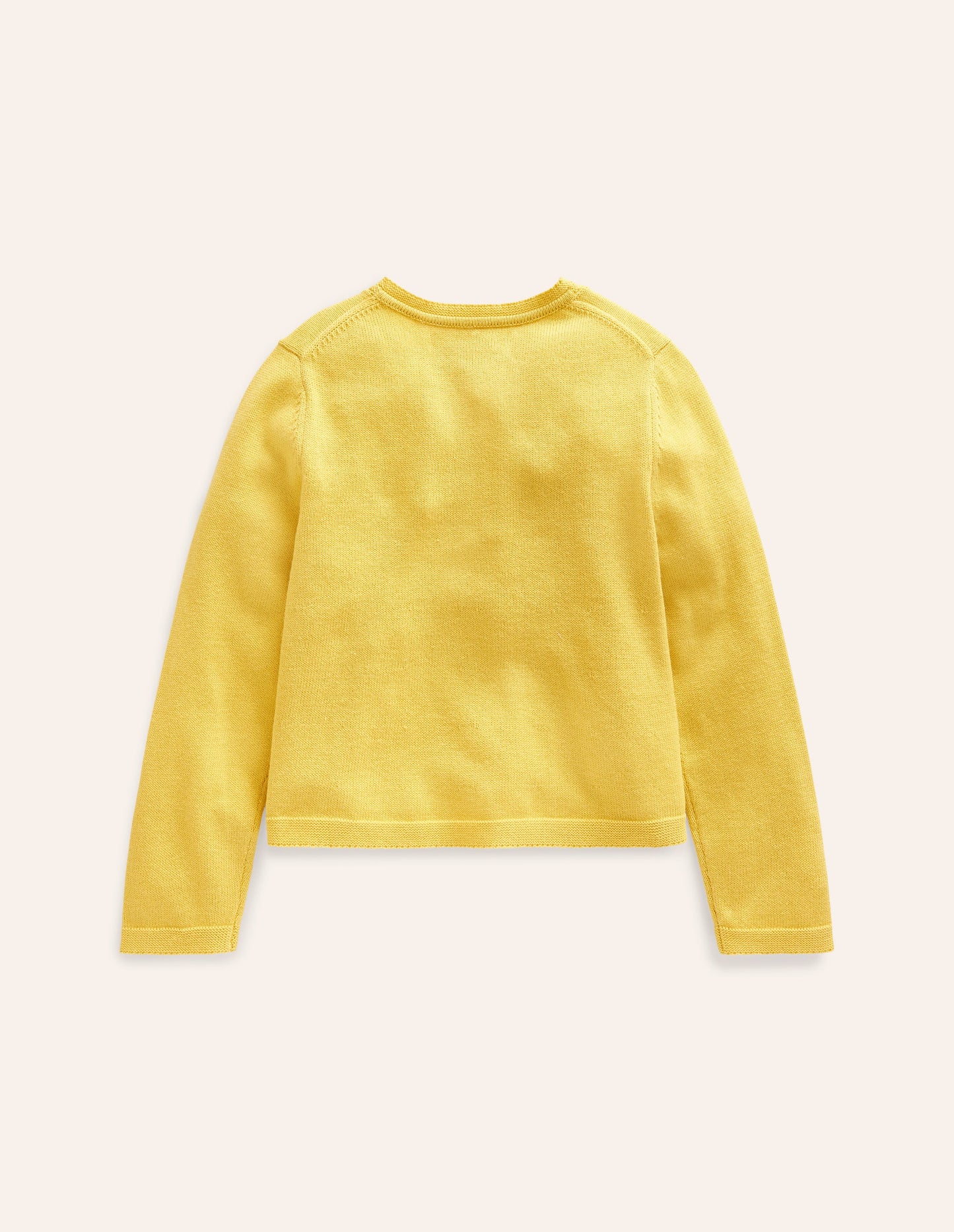 Pointelle Cotton Cardigan-Honey Yellow