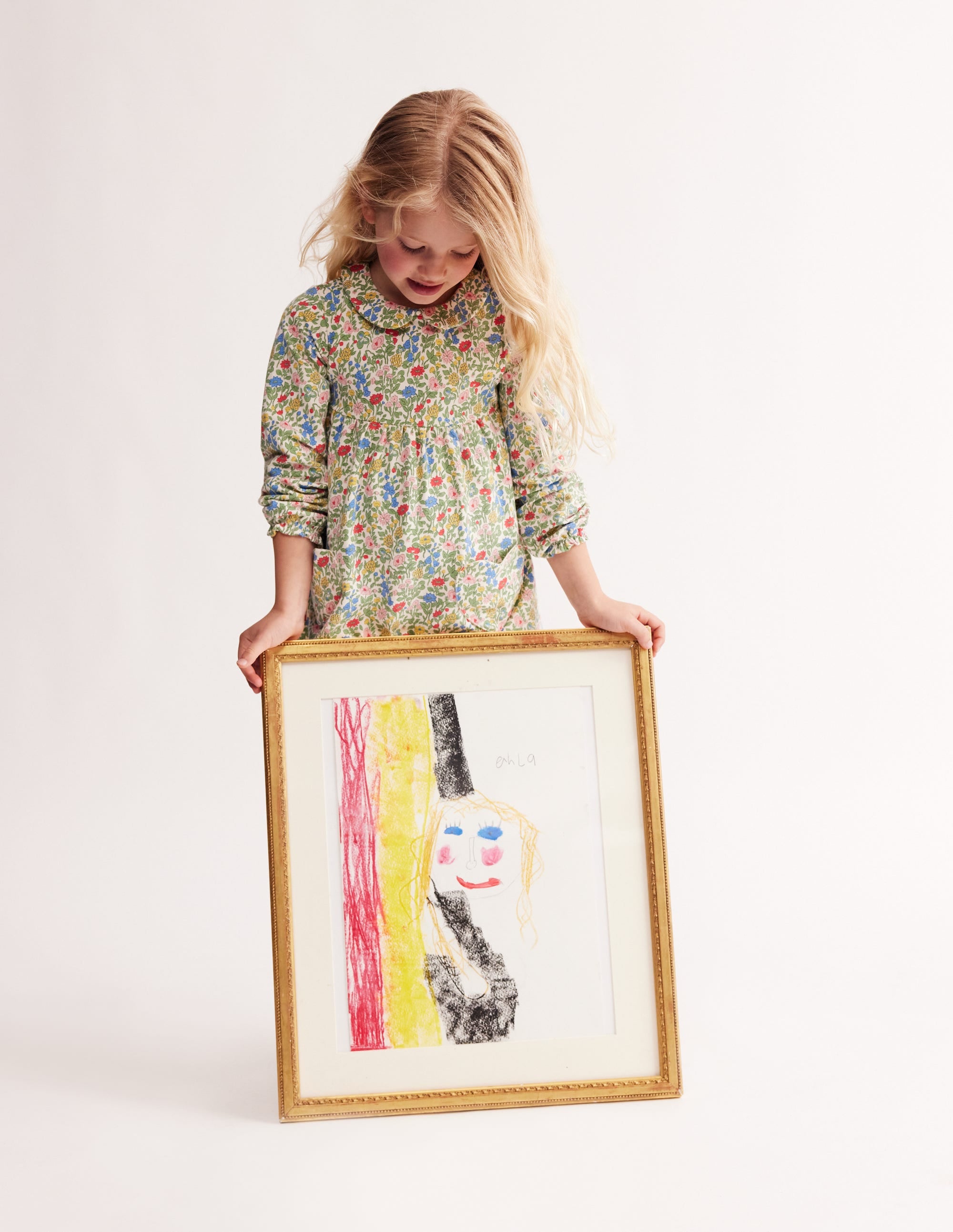 Collared Tunic-Multi Meadow Floral - Image 1