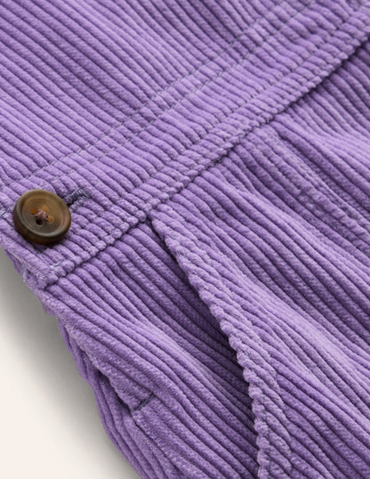 Dungaree Dress-Aster Purple Cord