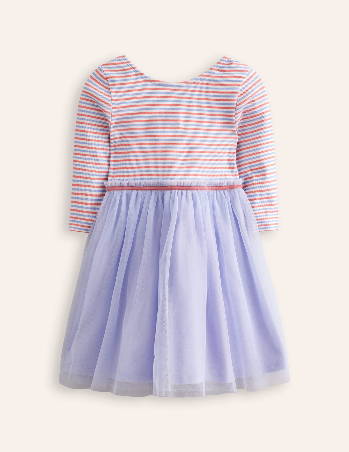 Tilly Rib Jersey Tulle Dress-Etoile Blue Multi - Image 1