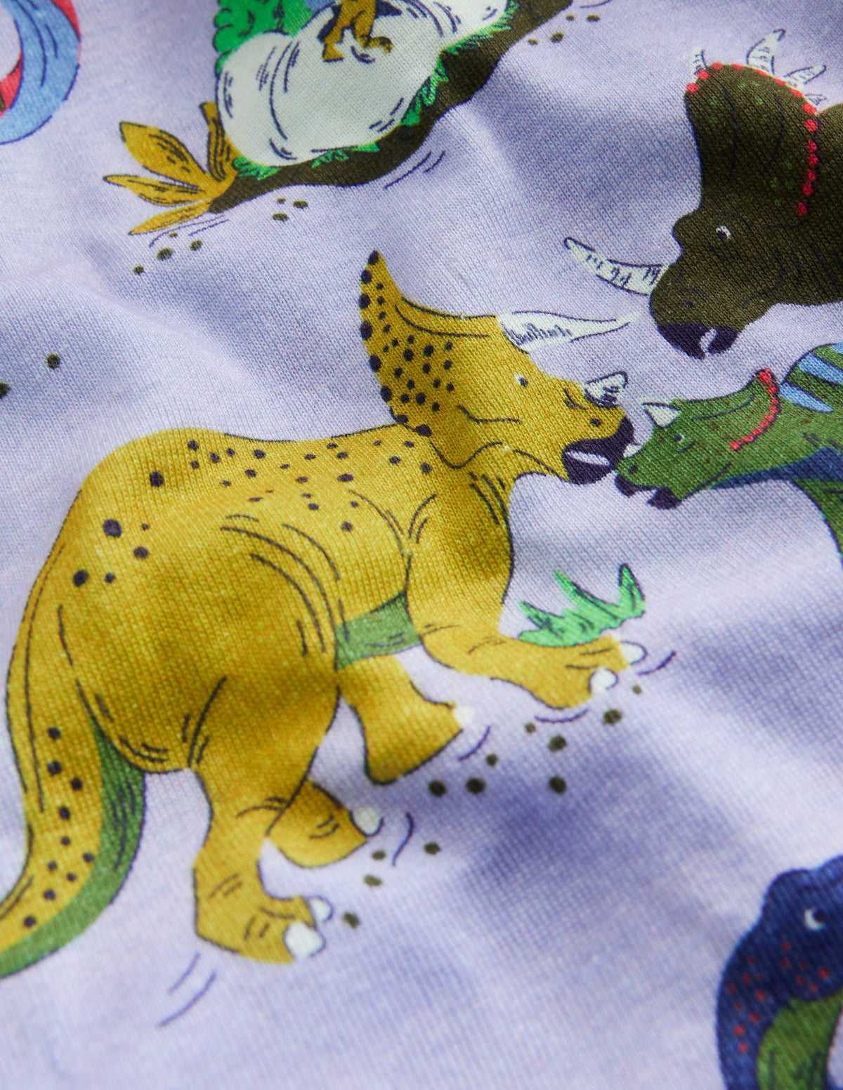 Snug Long John Pajamas-Lilac Dino Family - Image 3