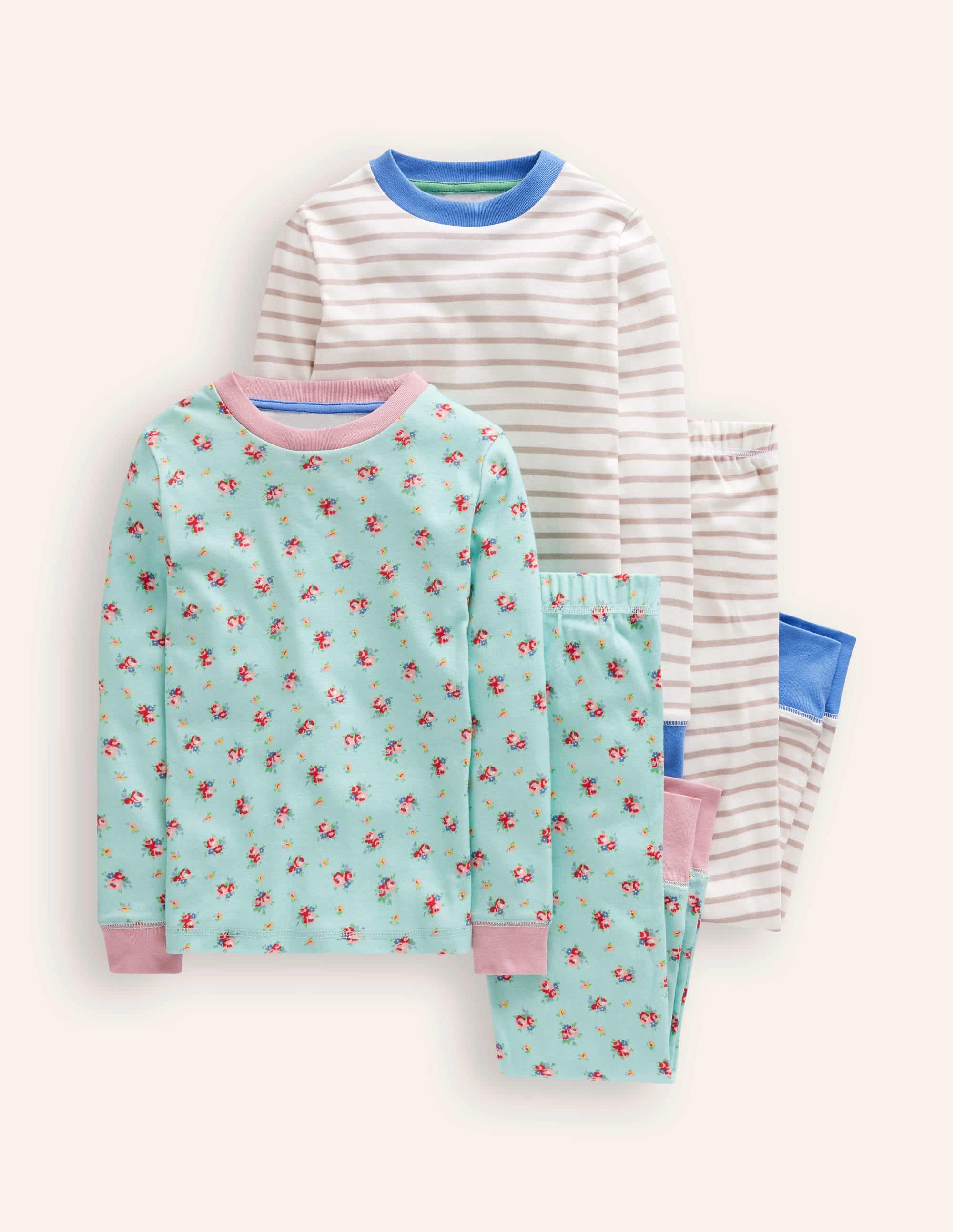 Twin Pack Snug Pajamas-Spearmint Bouquet - Image 1
