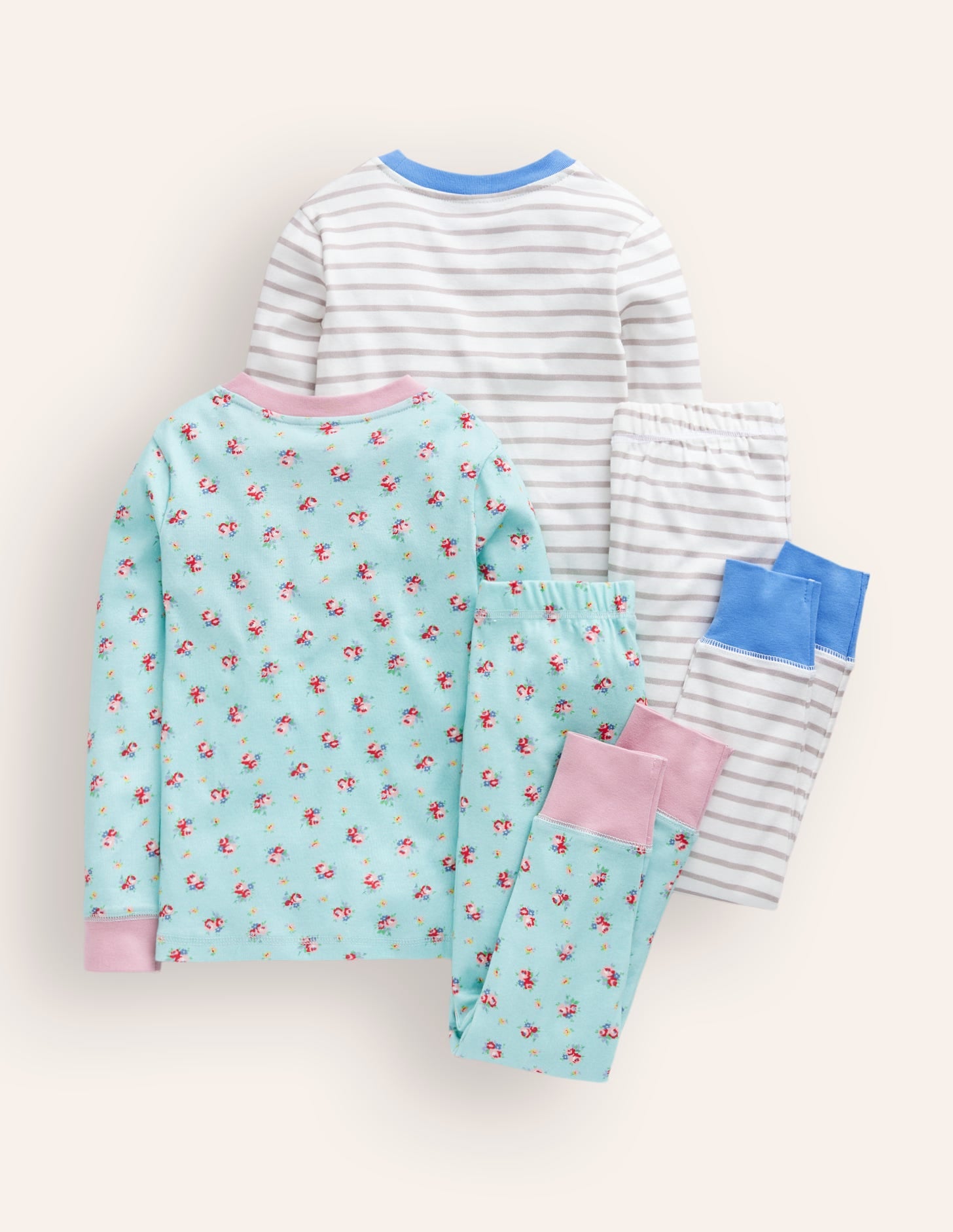 Twin Pack Snug Pajamas-Spearmint Bouquet - Image 2