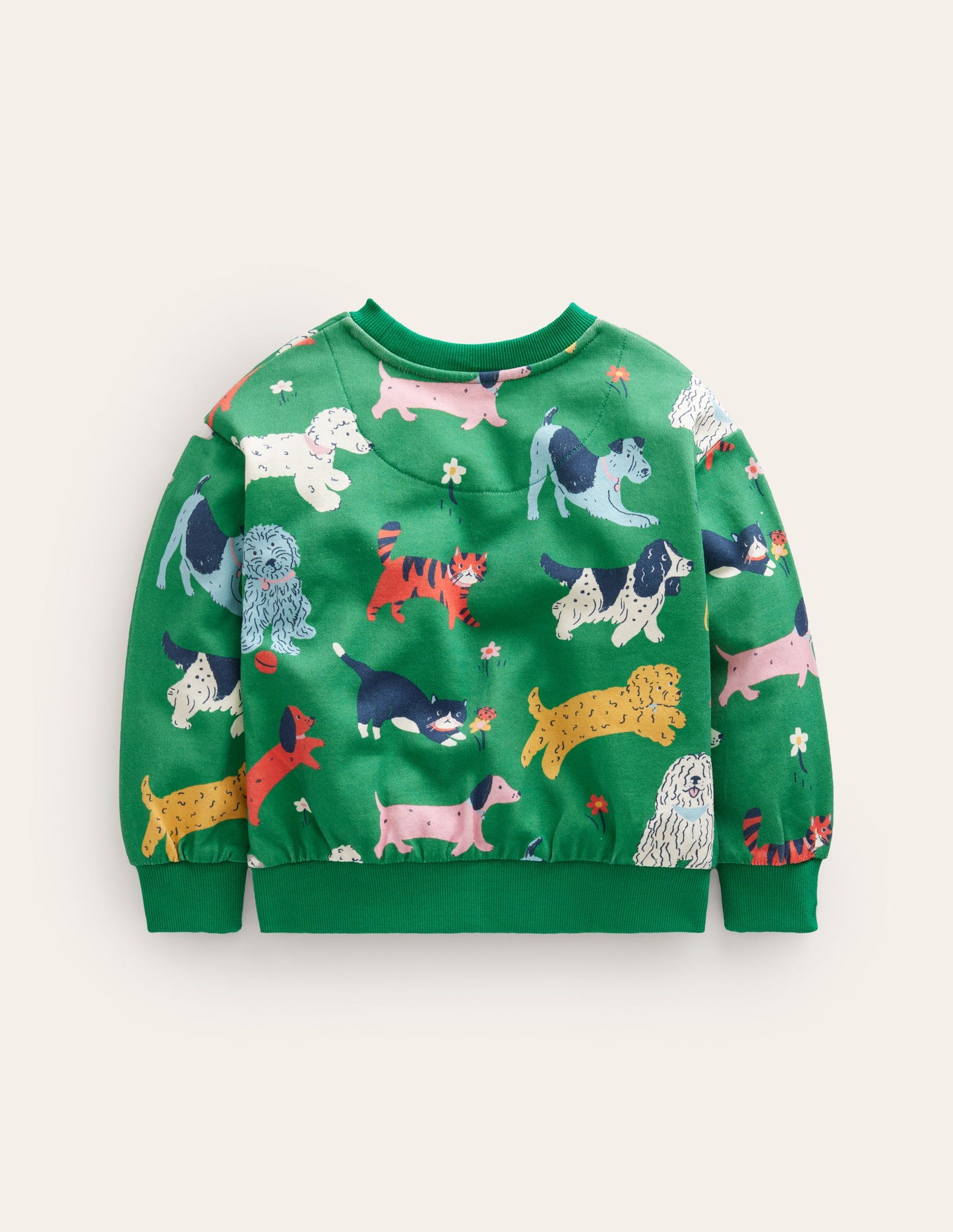 Printed Relaxed Sweatshirt-Green Park Play Pets