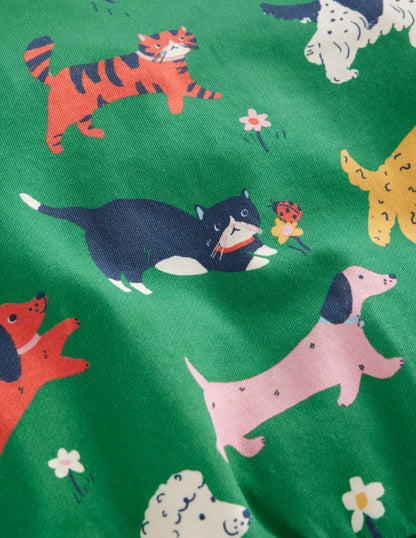 Printed Relaxed Sweatshirt-Green Park Play Pets