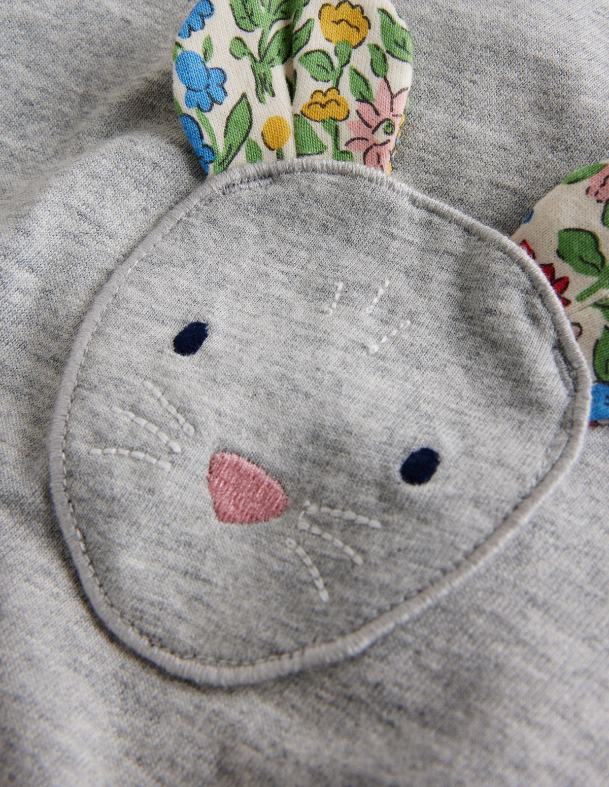 Appliqué Motif T-shirt-Grey Marl - Image 6
