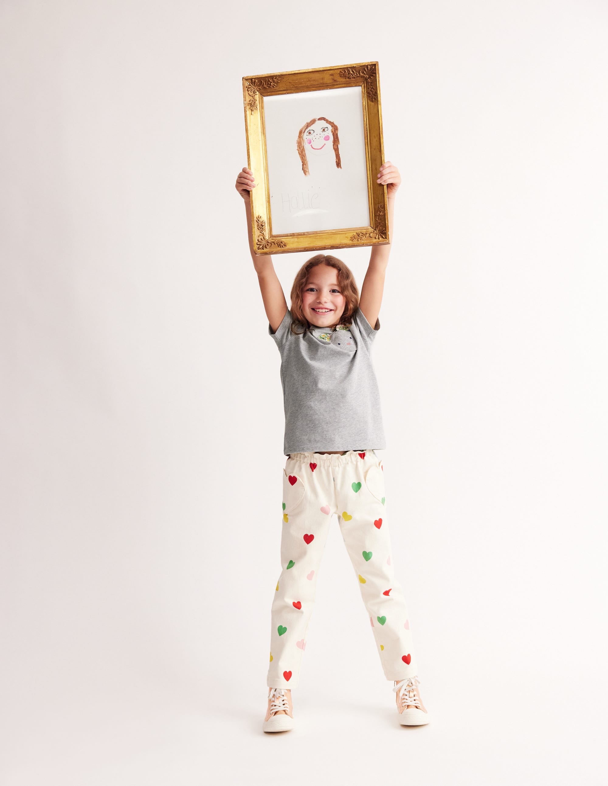 Appliqué Motif T-shirt-Grey Marl - Image 1