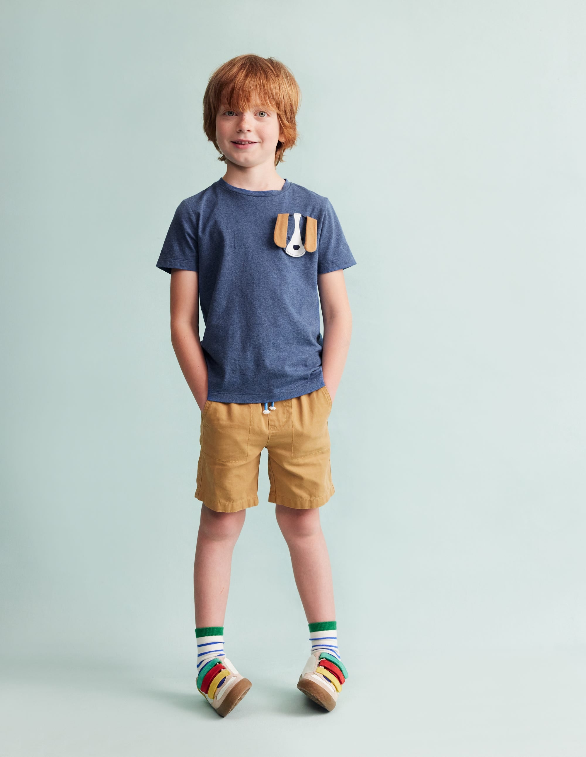 Appliqué Motif T-shirt-Starboard Blue Marl - Image 2