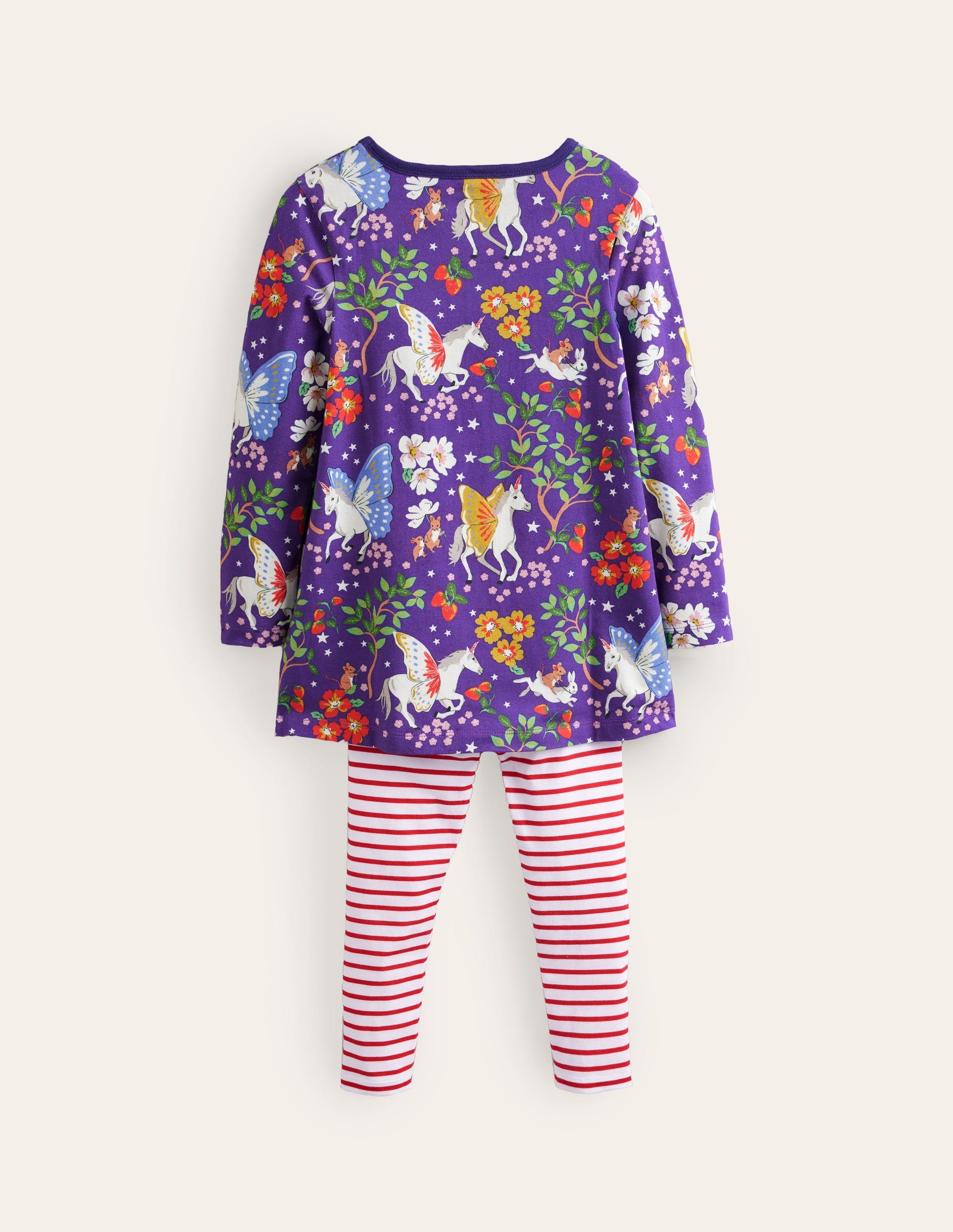 Print Tunic and Leggings Set-Blue Enchanted Unicorn-2