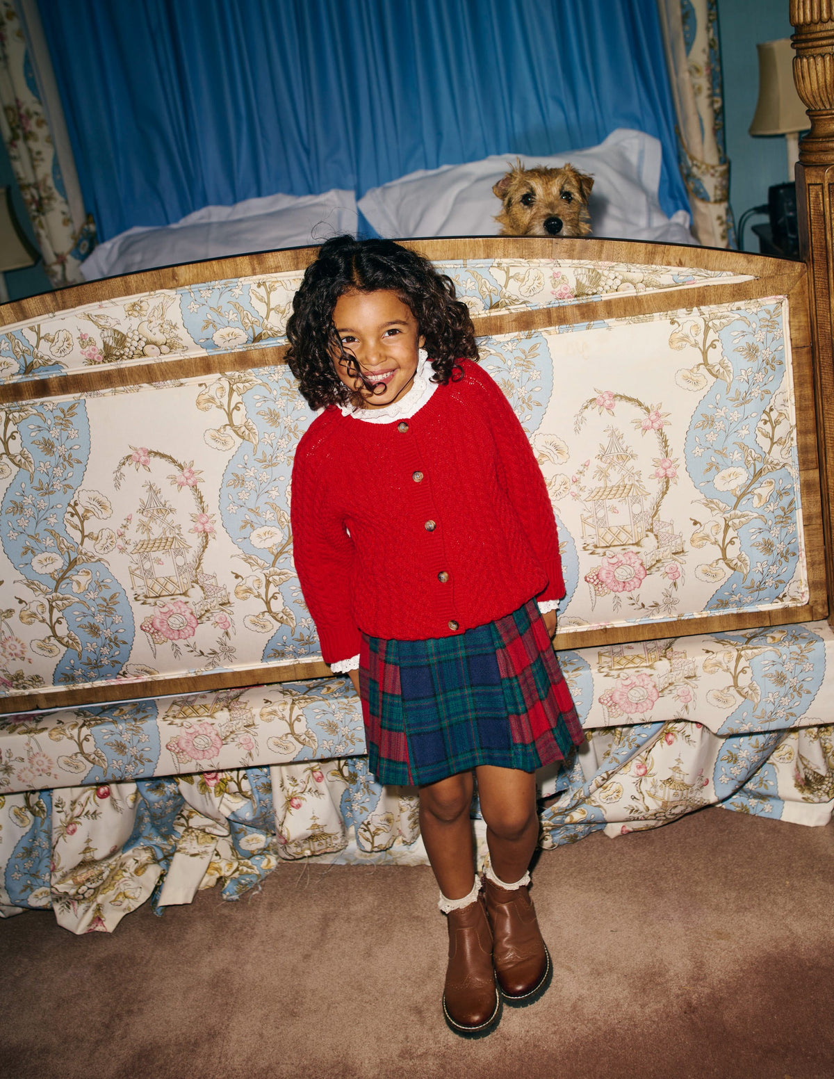 Helen Kilt-Red and French Navy Check - Image 7