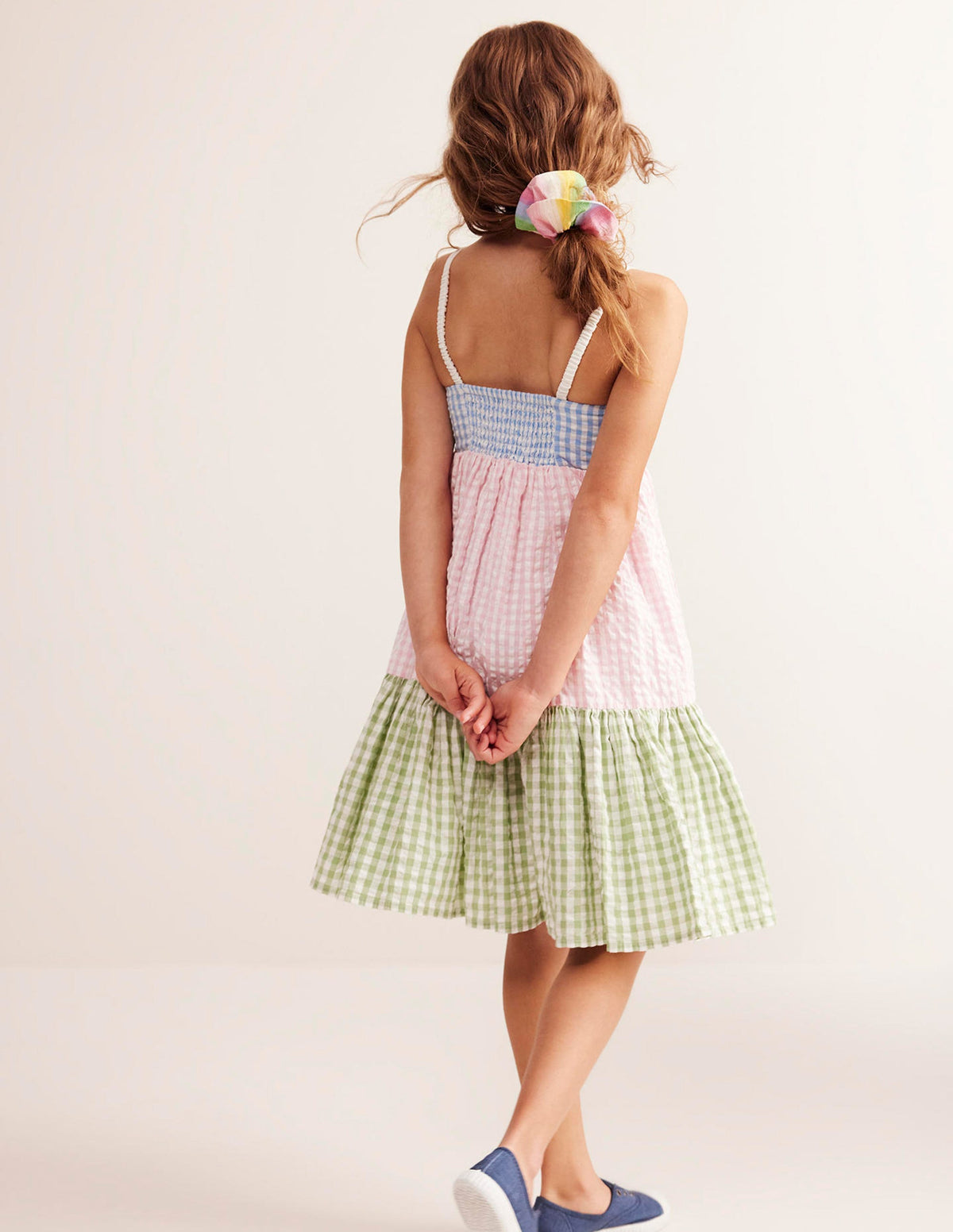 Hotchpotch Tiered Twirly Dress-Gingham Hotchpotch - Image 5