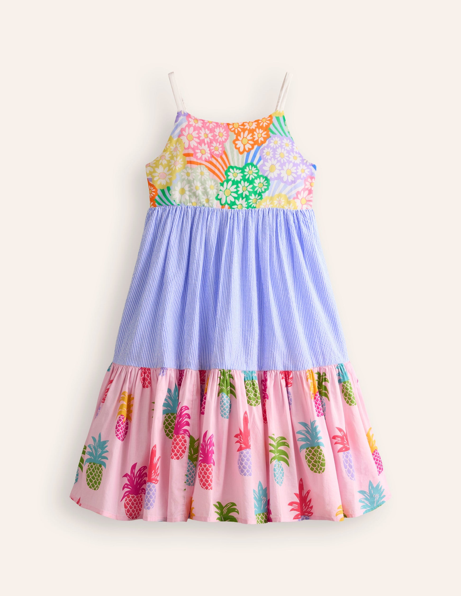 Hotchpotch Tiered Twirly Dress-Pink Pineapple Hotchpotch-1