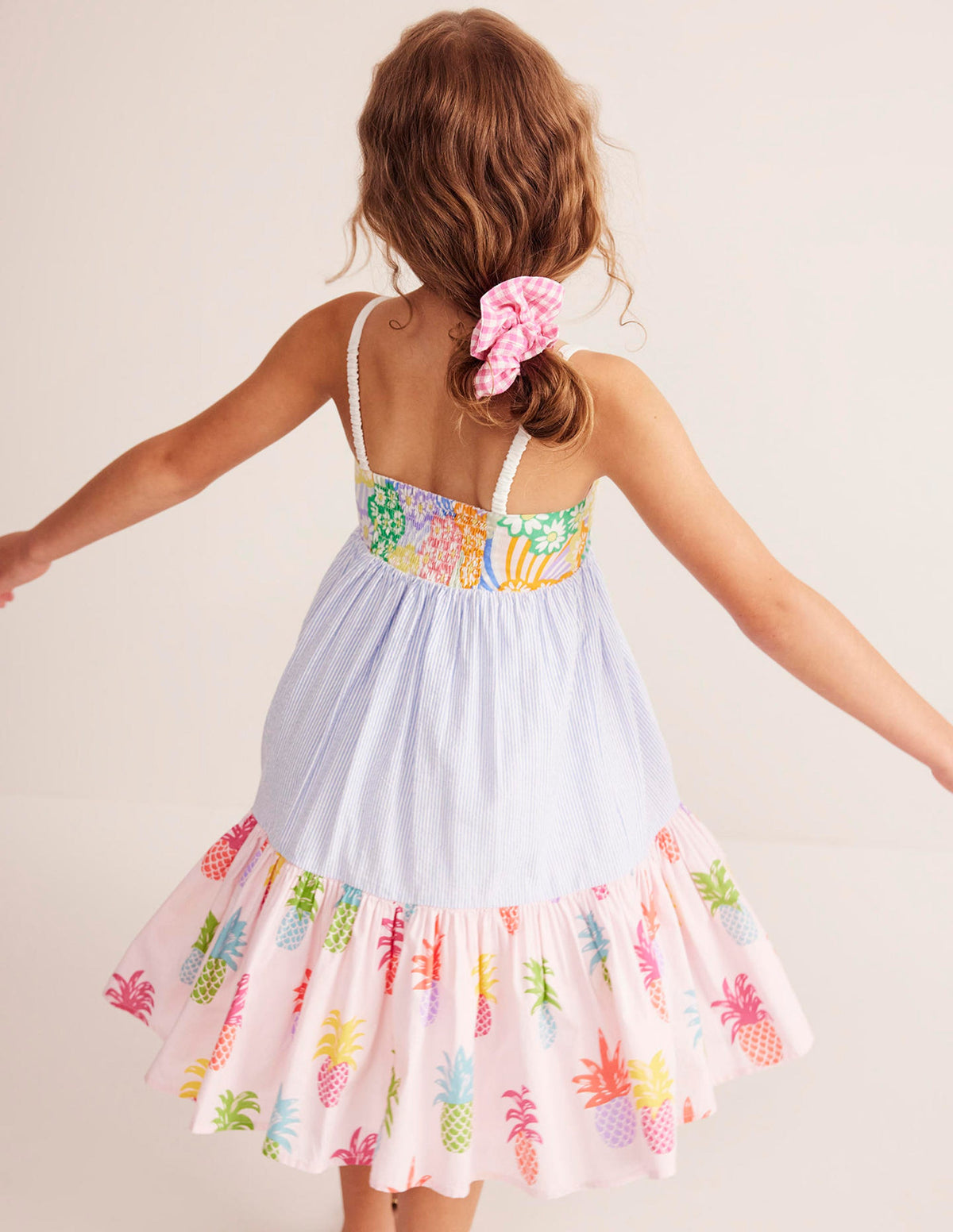 Hotchpotch Tiered Twirly Dress-Pink Pineapple Hotchpotch - Image 5