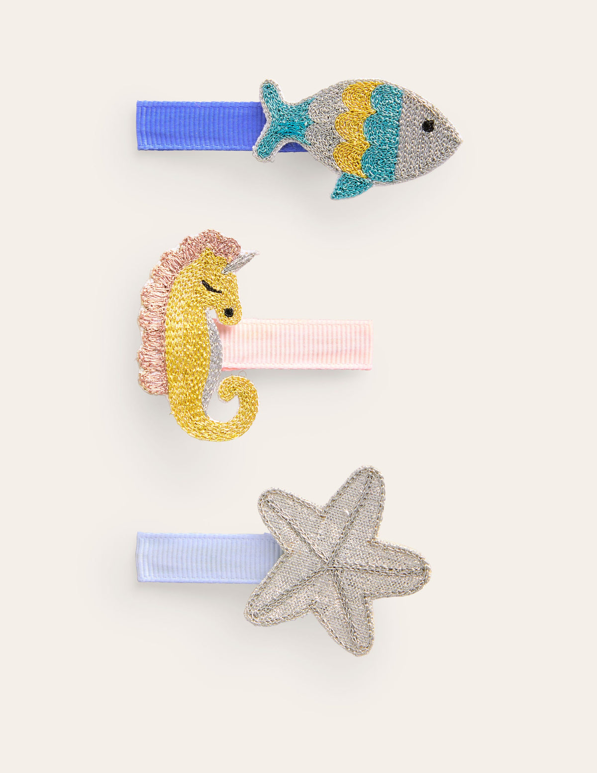 3 Pack Hair Clips-Sea Animals - Image 1