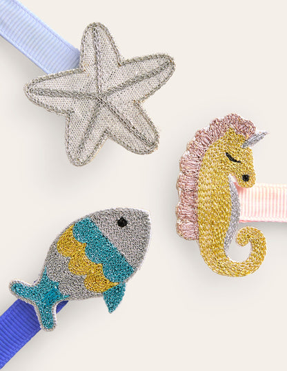 3 Pack Hair Clips-Sea Animals-2