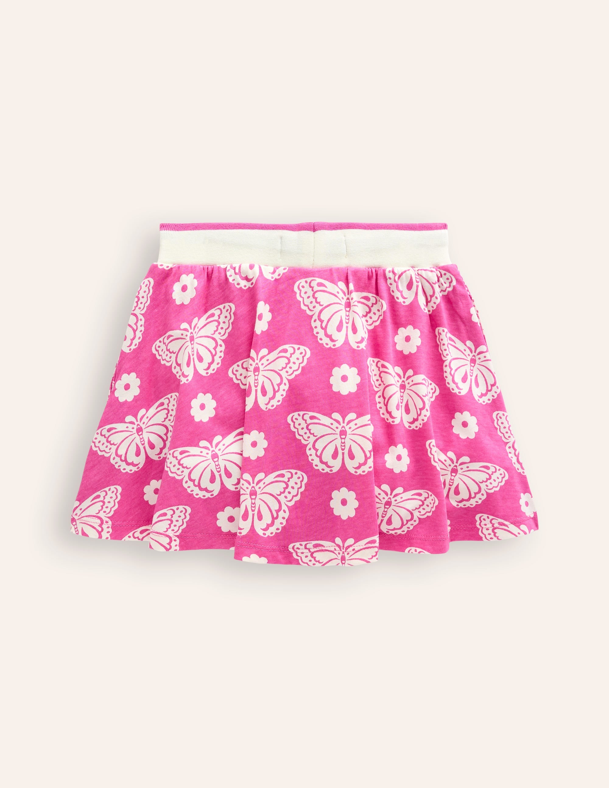 Printed Jersey Skort-Pink Butterfly Stamp - Image 2
