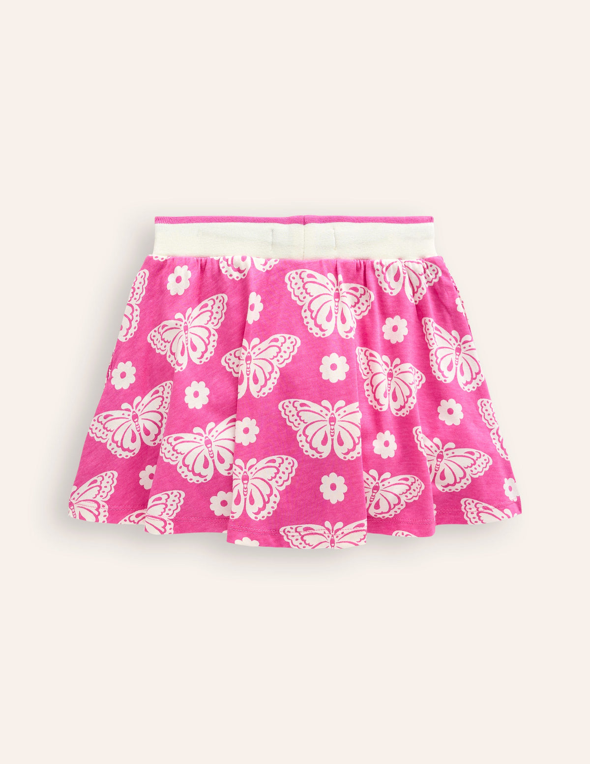 Printed Jersey Skort-Pink Lemonade Strawberry Patch - Image 2