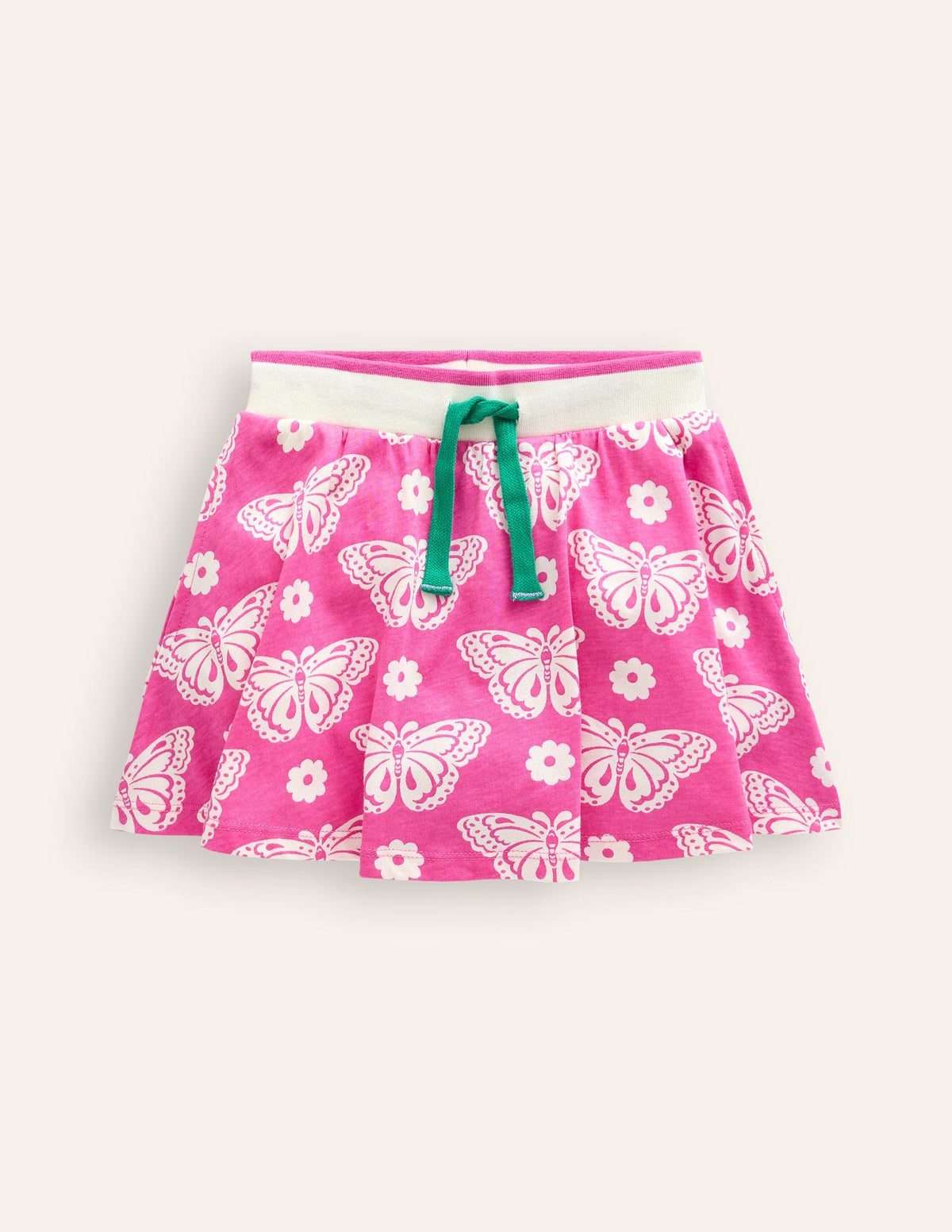Printed Jersey Skort-Pink Lemonade Strawberry Patch - Image 1