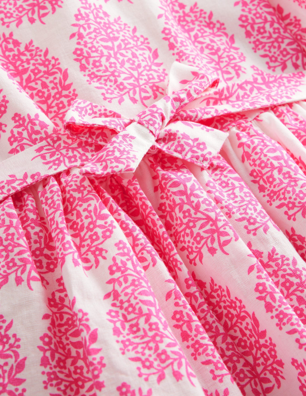 Cotton Linen Vintage Dress-Pink Floret Paisley-6