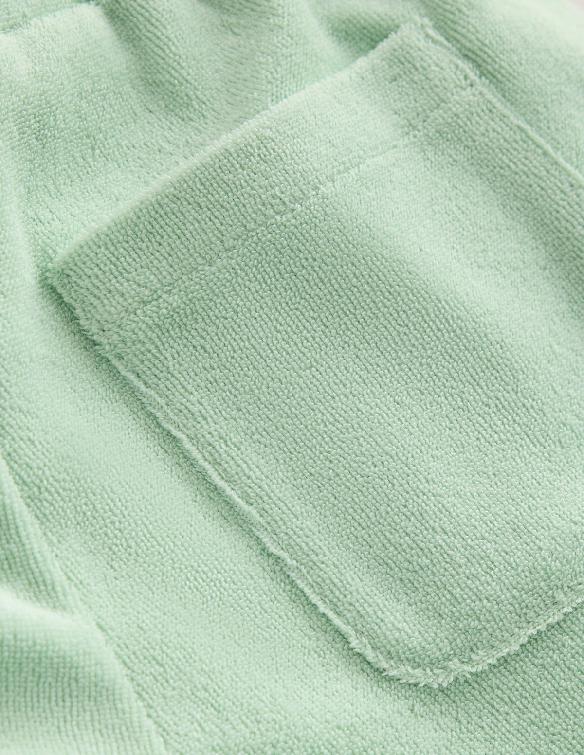 Frill Hem Towelling Short-Pistachio Green-3