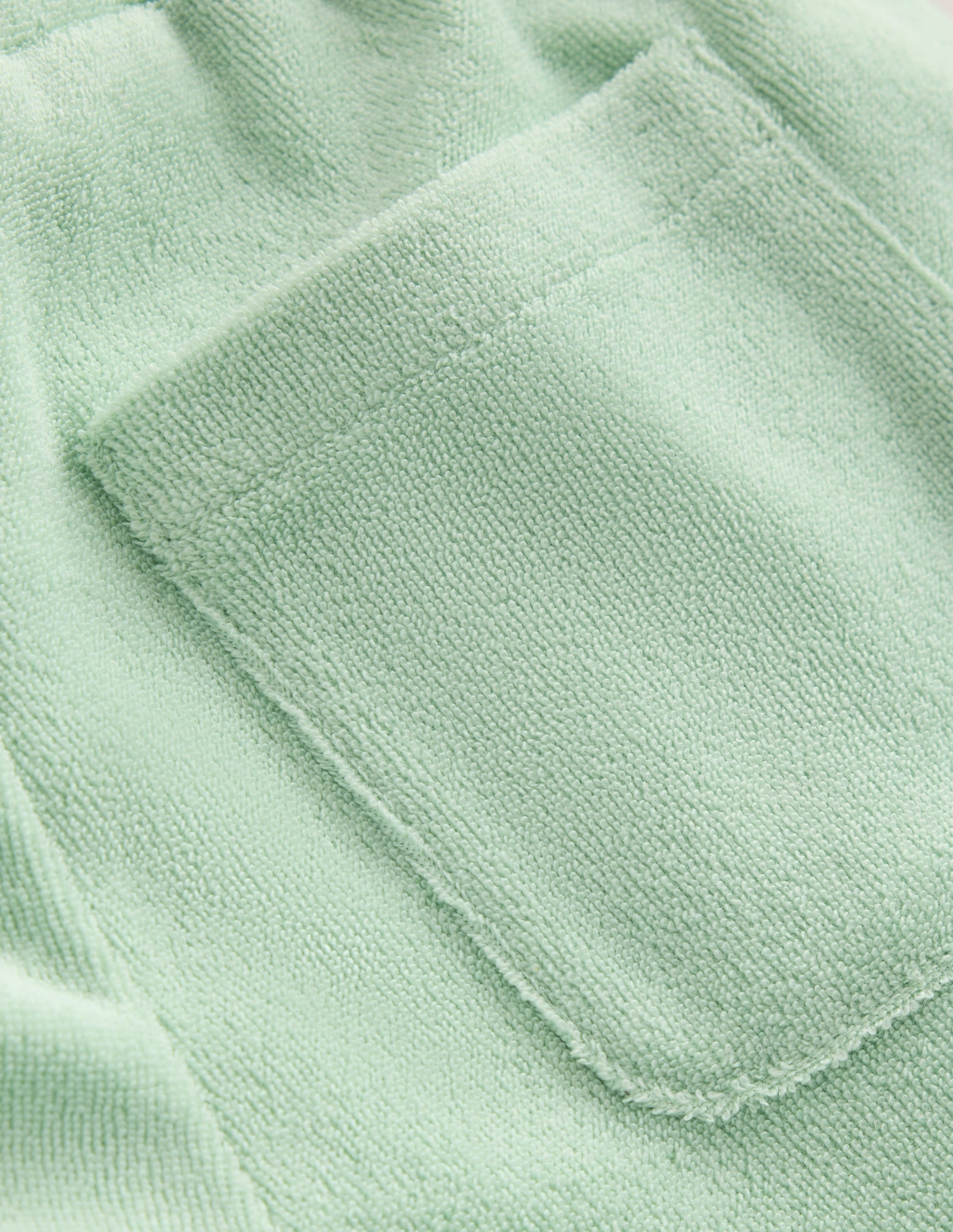 Frill Hem Towelling Short-Pistachio Green - Image 3