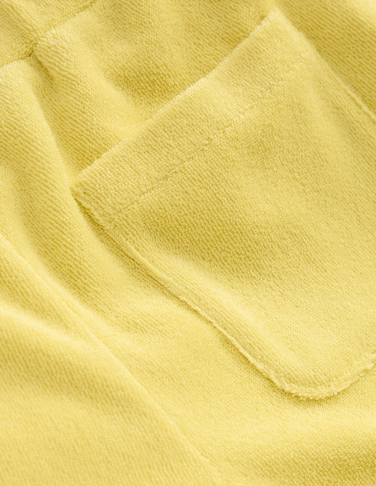 Frill Hem Towelling Short-Lemon Yellow - Image 3