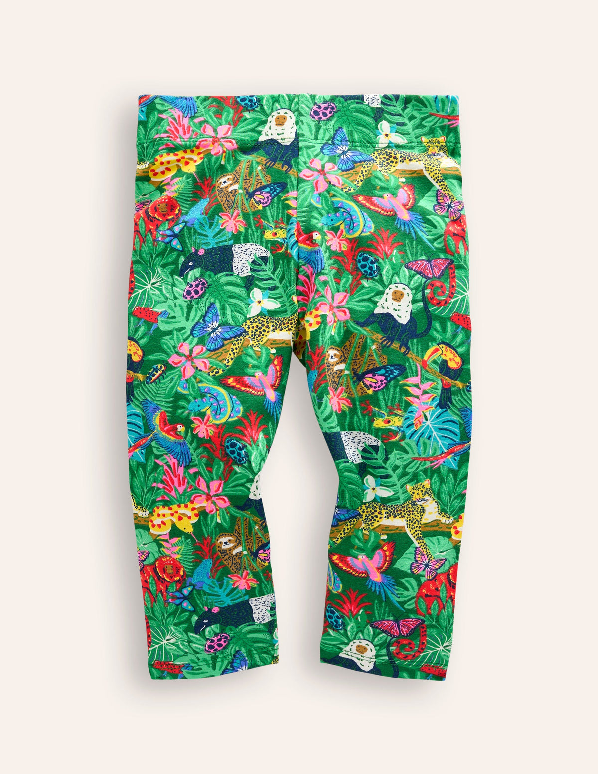 Fun Cropped Leggings-Spruce Green Rainforest-1